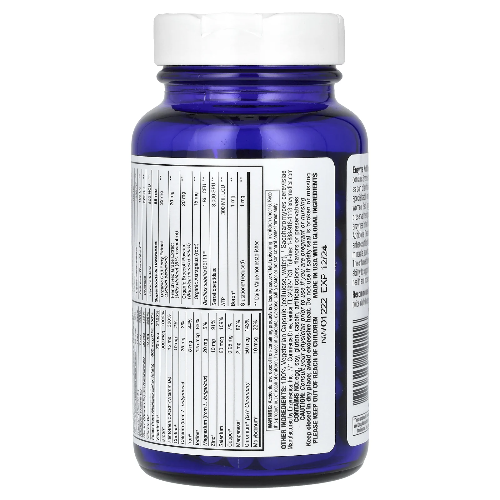 Enzymedica, Enzyme Nutrition, мультивитамины, для женщин, 120 капсул