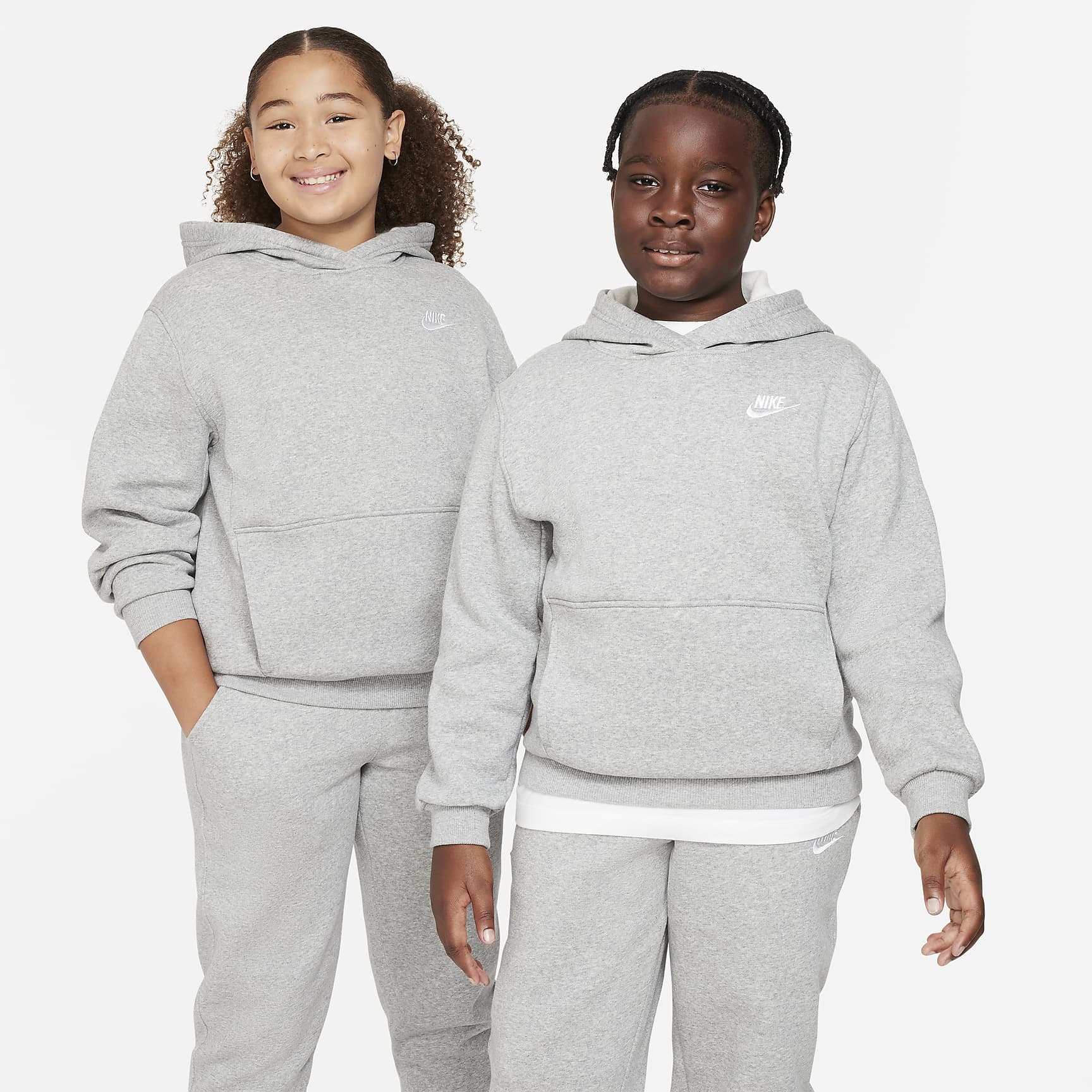 Nike Sportswear Club Fleece Big Kids' Pullover Hoodie (Extended Size)