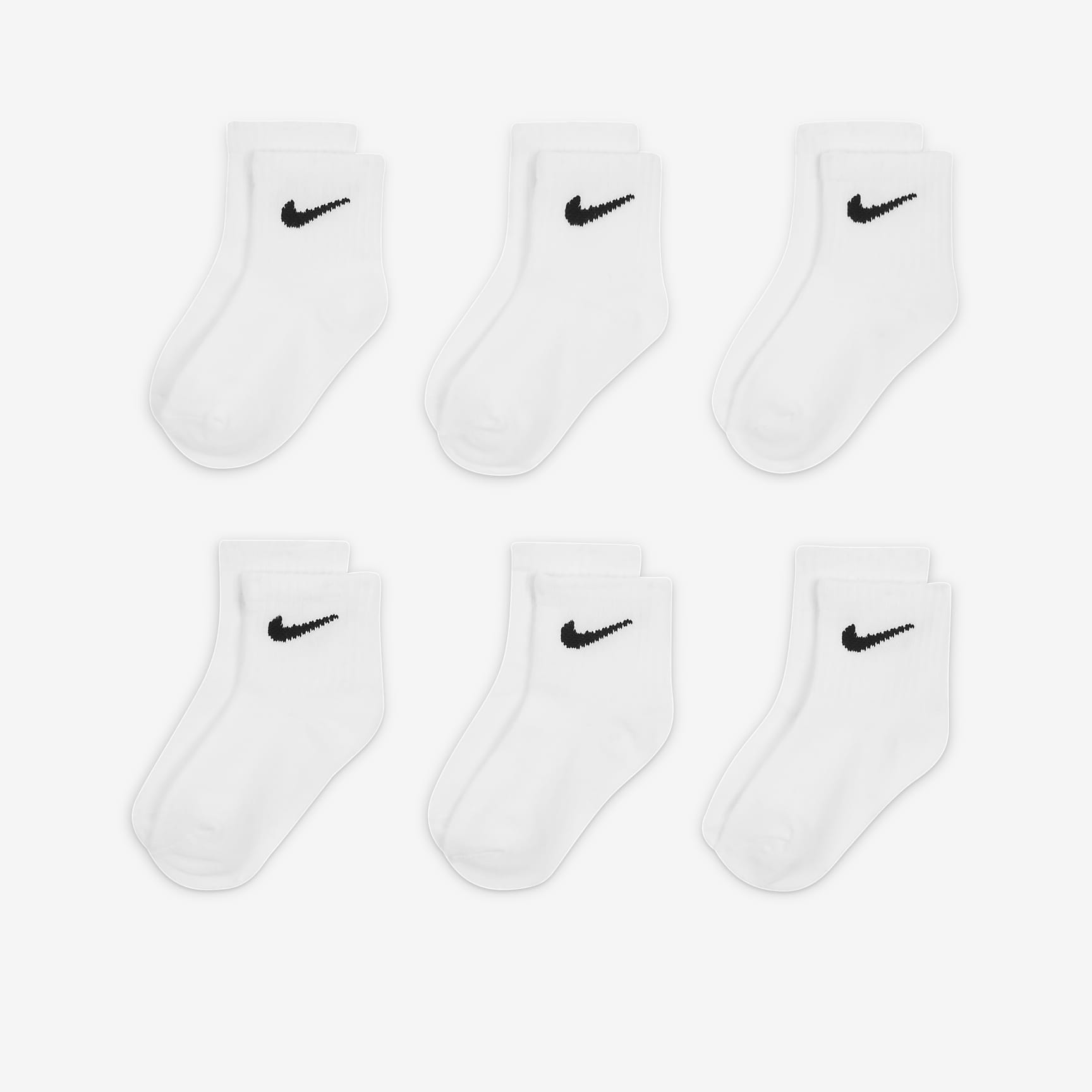 Nike Logo Ankle Socks Box Set (6 Pairs) Baby Socks