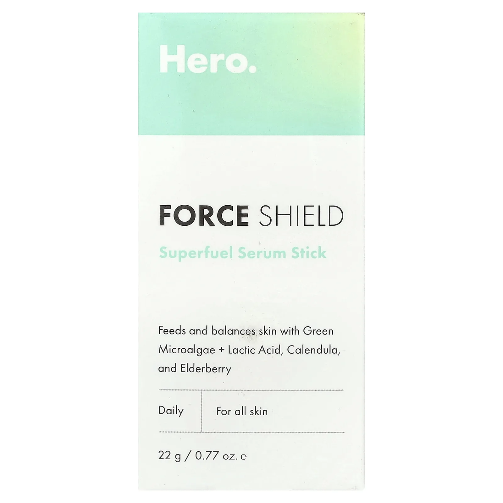 Hero Cosmetics, Force Shield, сыворотка-стик Superfuel, 22 г (0,77 унции)
