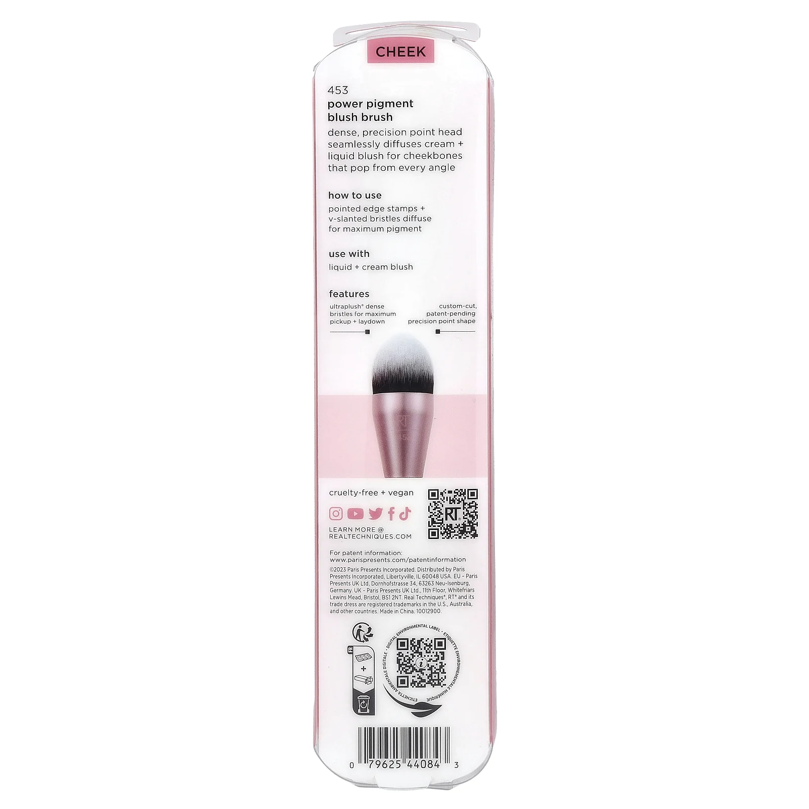 Real Techniques, Кисть для румян Power Pigment, 1 шт.
