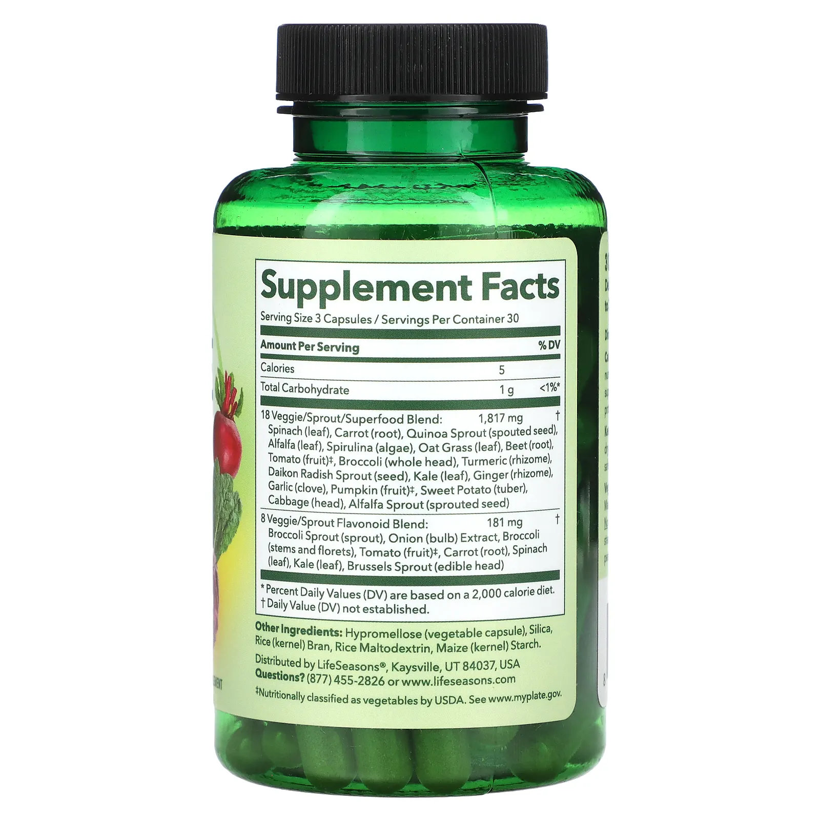 LifeSeasons, Veggie Boost, 90 капсул