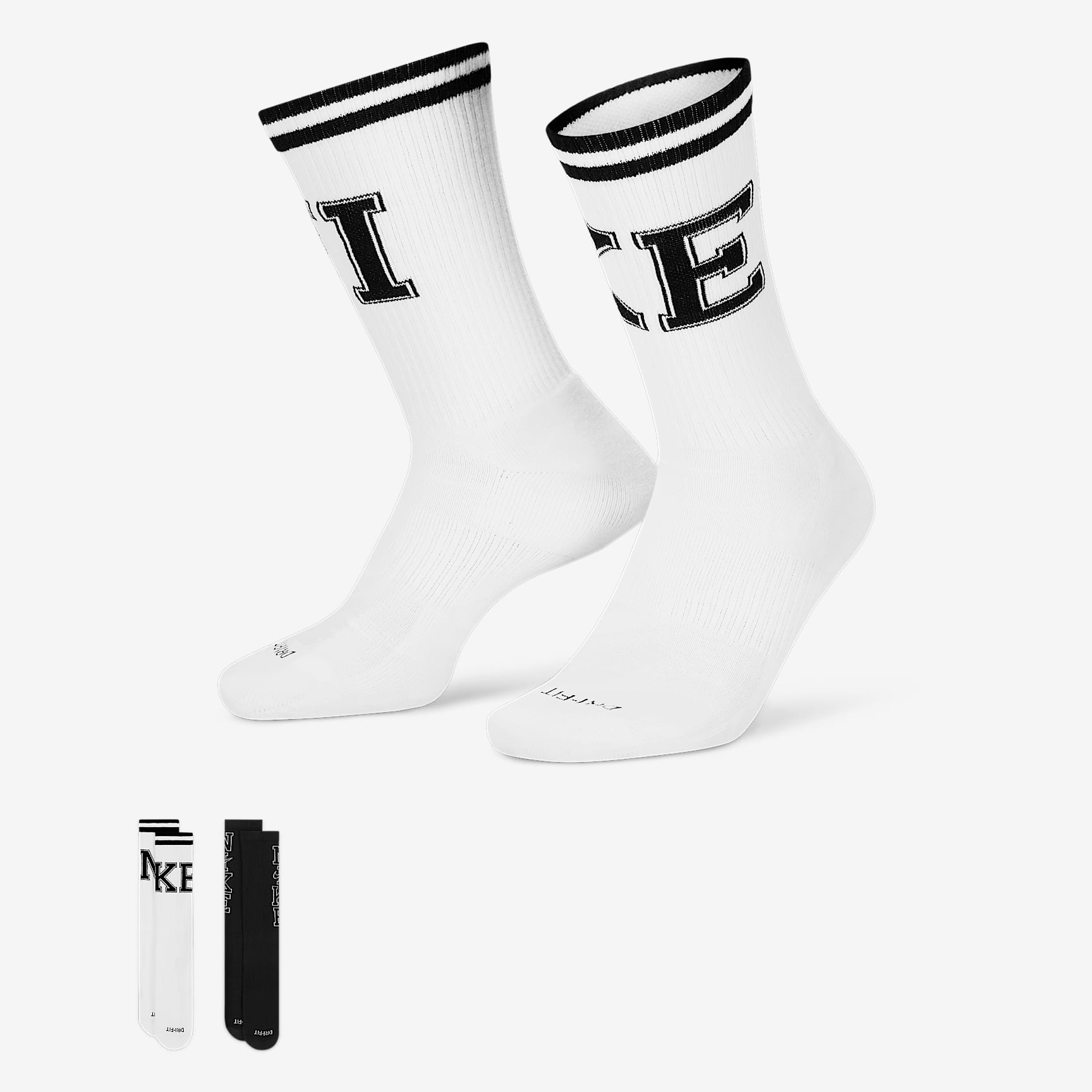 Nike Everyday Plus Cushioned Crew Training Socks (2 Pairs)