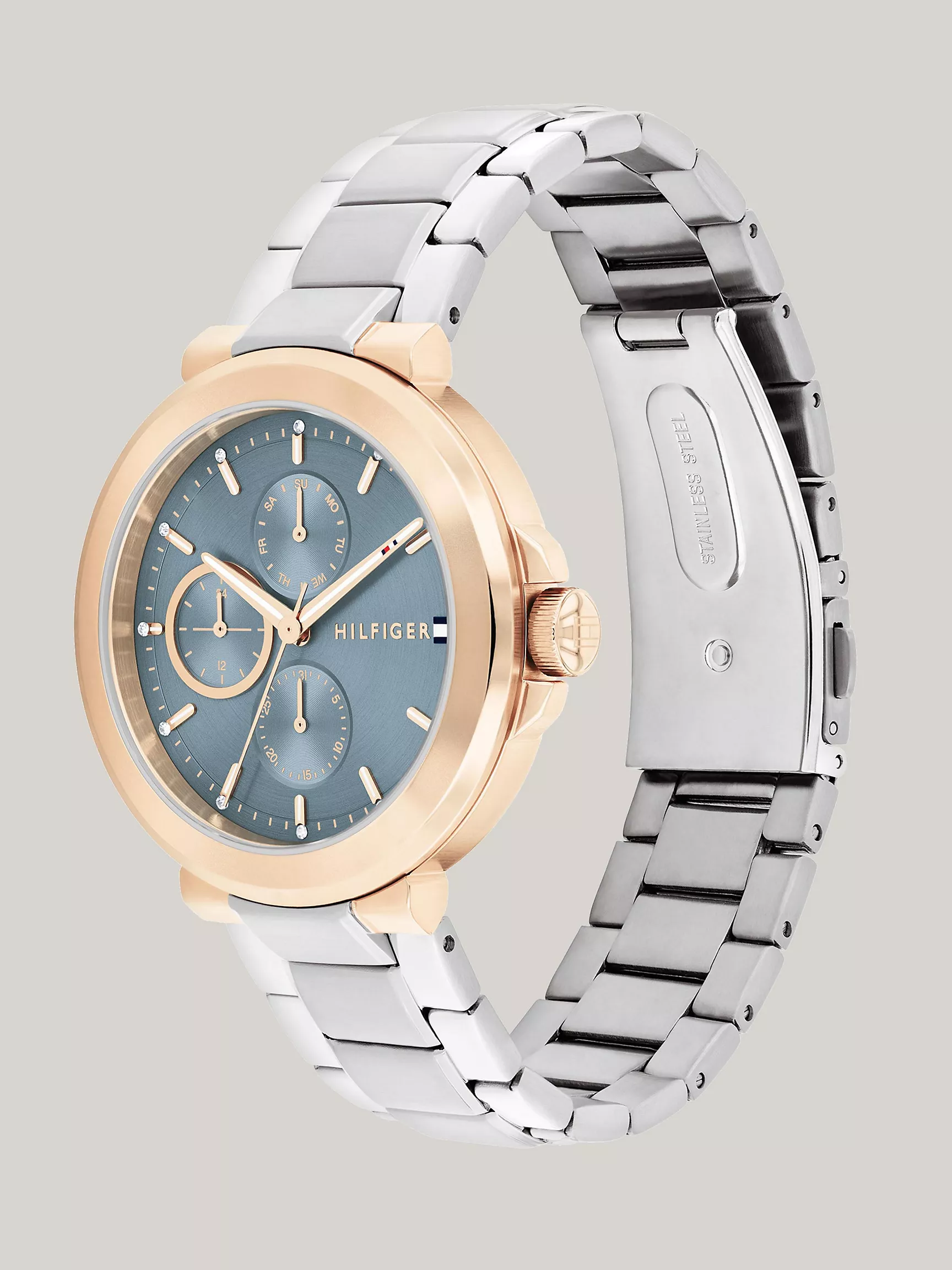 Женские часы Tommy Hilfiger, Двухцветные многофункциональные часы 38 мм