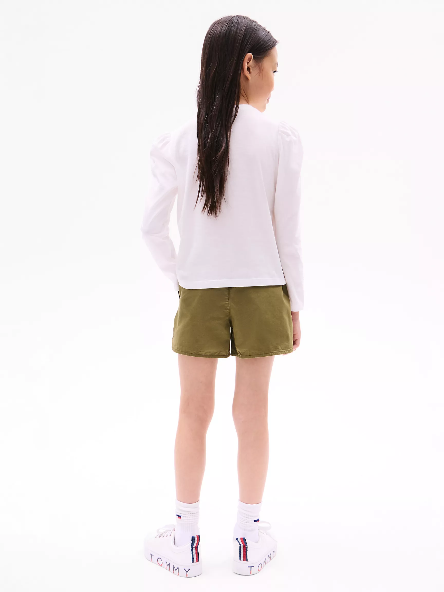 Футболка для девочек Tommy Hilfiger, Детская футболка с объемными плечами