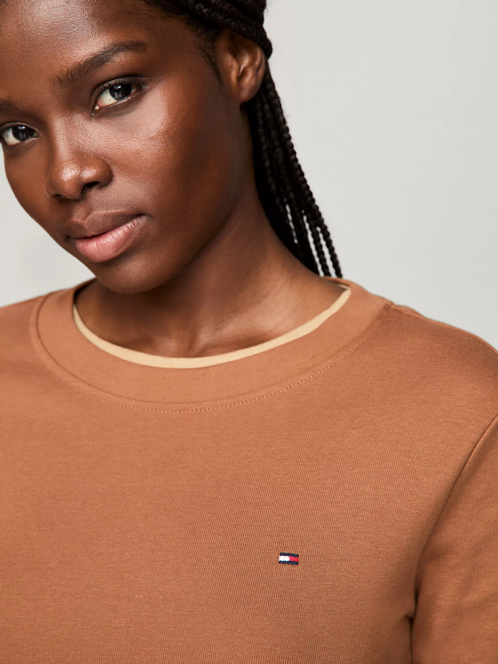 Женская футболка Tommy Hilfiger, Футболка с длинным рукавом и круглым вырезом "любимая модель"