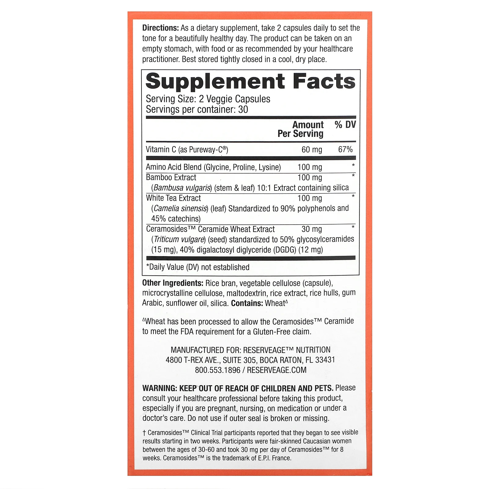 Reserveage Beauty, Vegan Collagen Builder, 60 растительных капсул