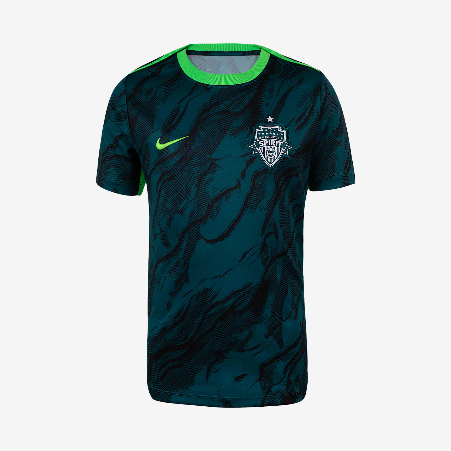 Washington Spirit 2025 Big Kids' Nike NWSL Short-Sleeve Pre-Match Top