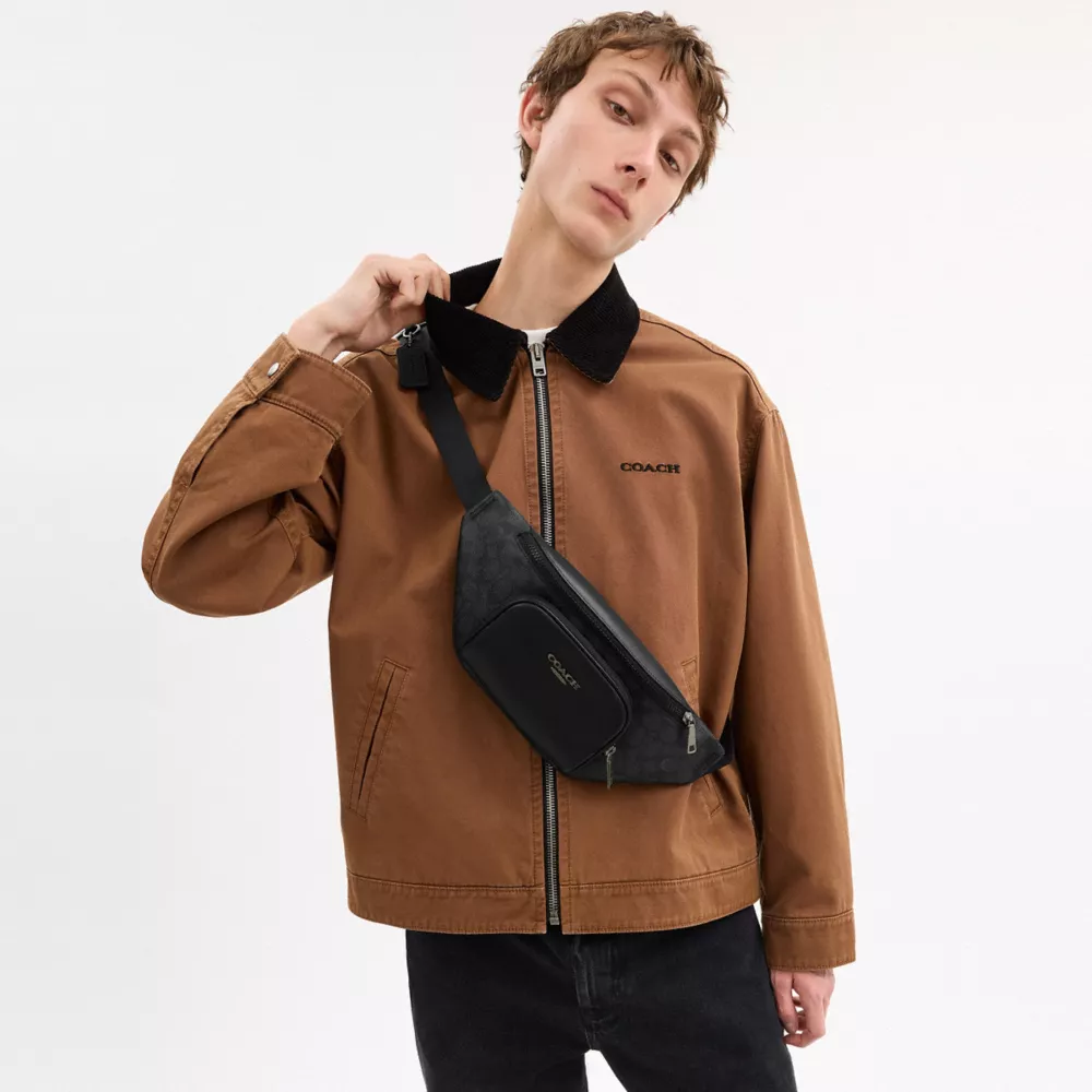 Сумка COACH Racer Small Belt Bag In Signature Canvas