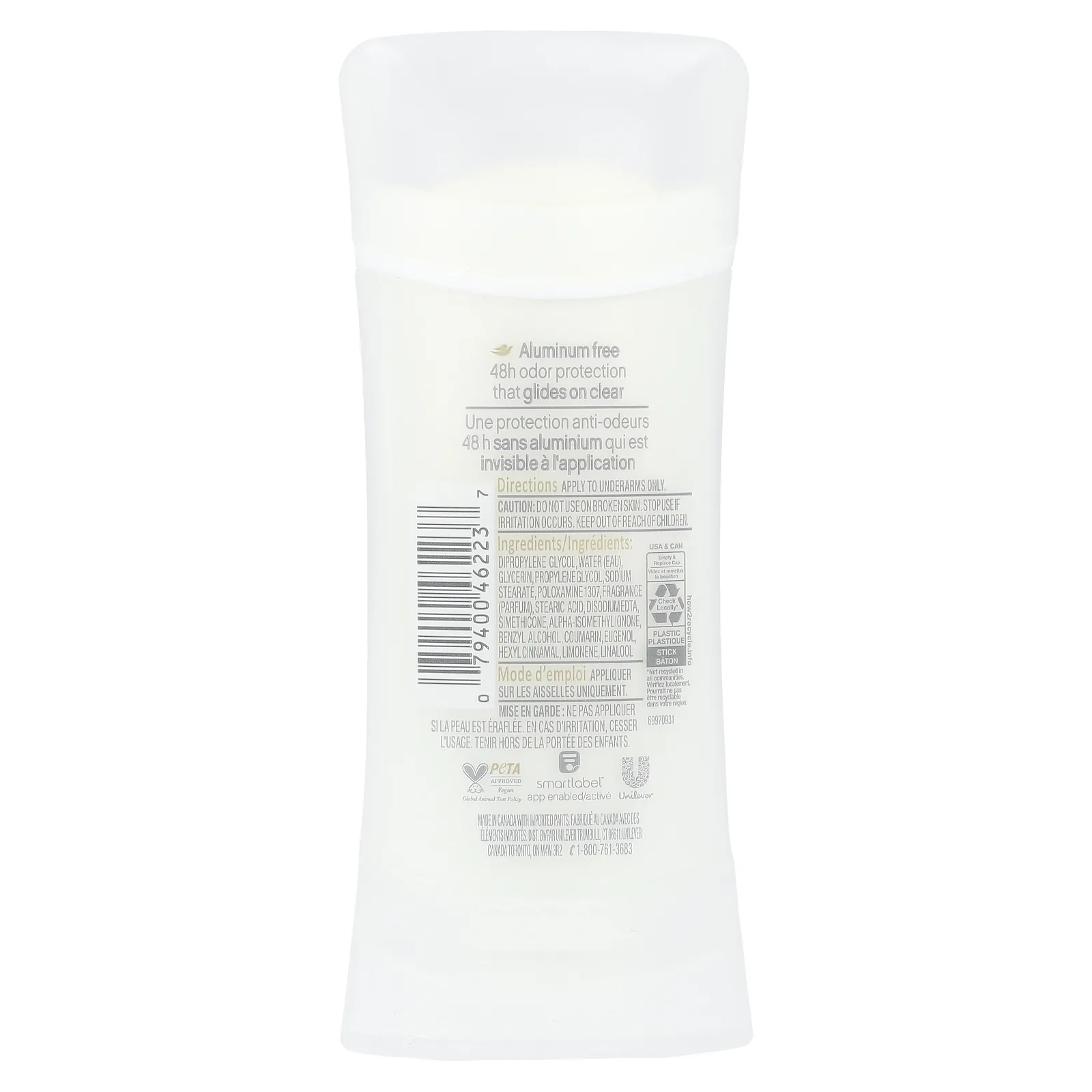 Dove, Дезодорант без алюминия, кокос и розовый жасмин, 74 г (2,6 унции)