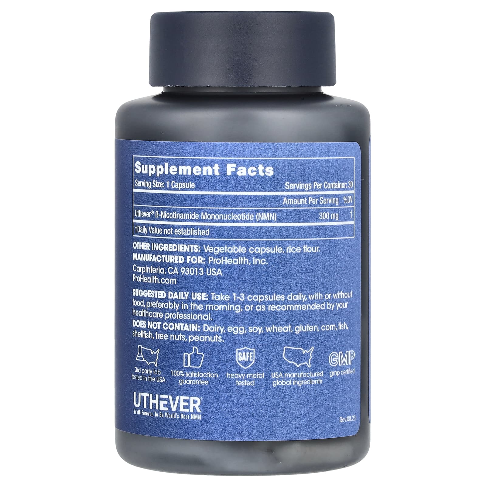 ProHealth Longevity, NMN Pro 300, улучшенное усвоение, 150 мг, 60 капсул