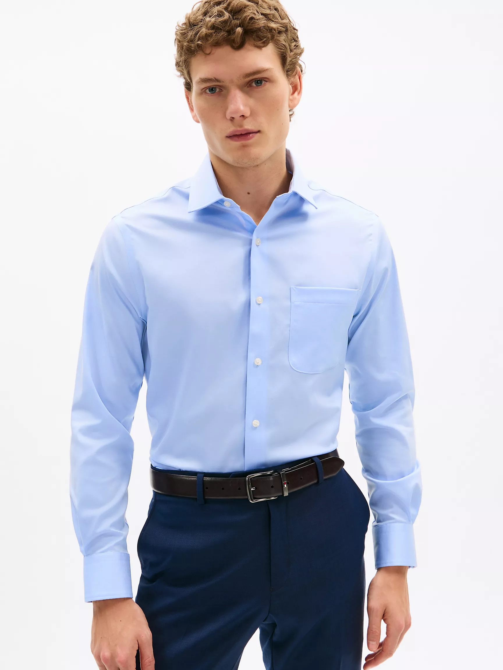 Мужская классическая рубашка Tommy Hilfiger, Стандартная рубашка THFlex