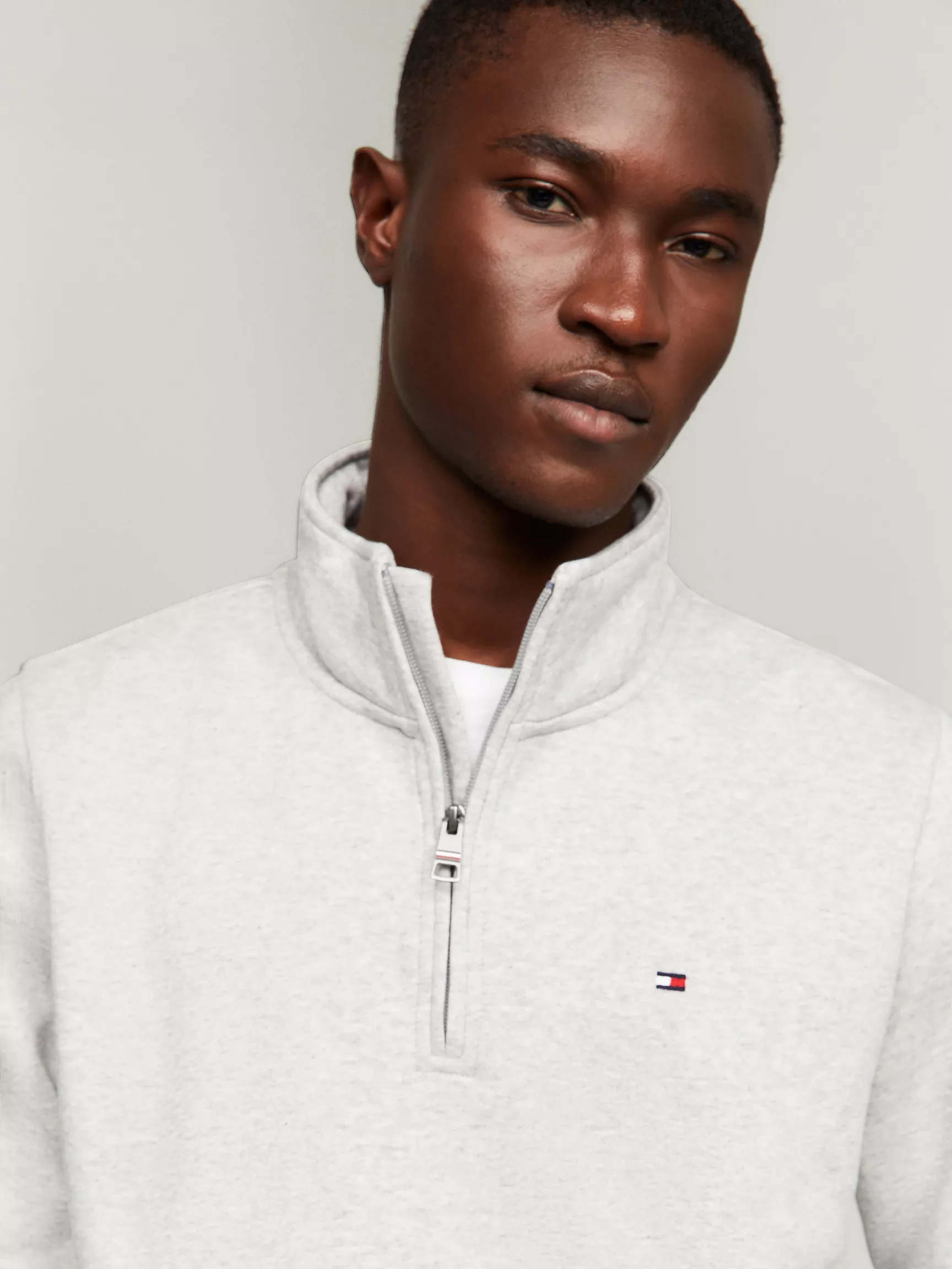 Мужская толстовка Tommy Hilfiger, Флисовый свитшот на четвертной молнии