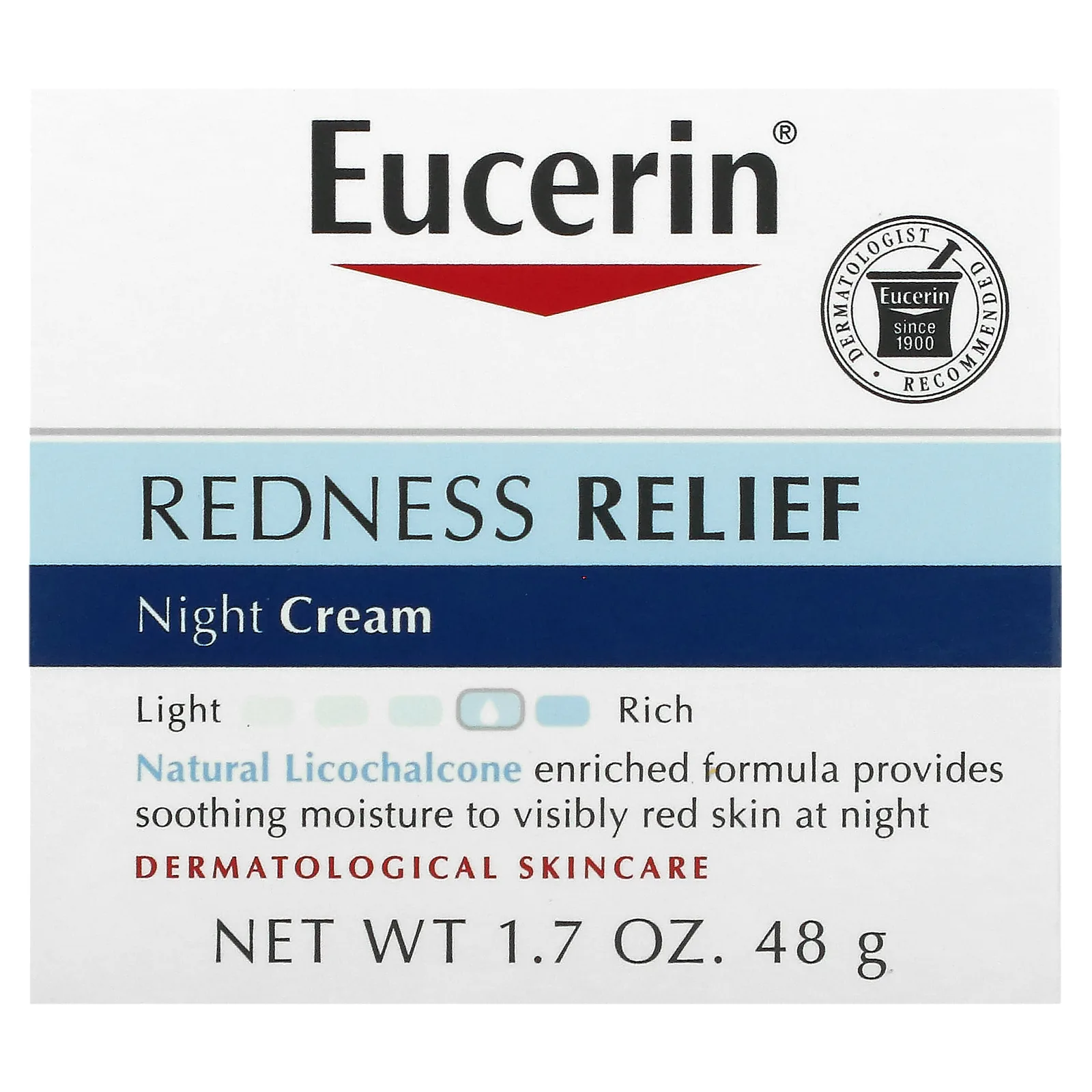 Eucerin,  Избавление от покраснения , дерматологическое средство по уходу за кожей, 1.7 унций (48 г)
