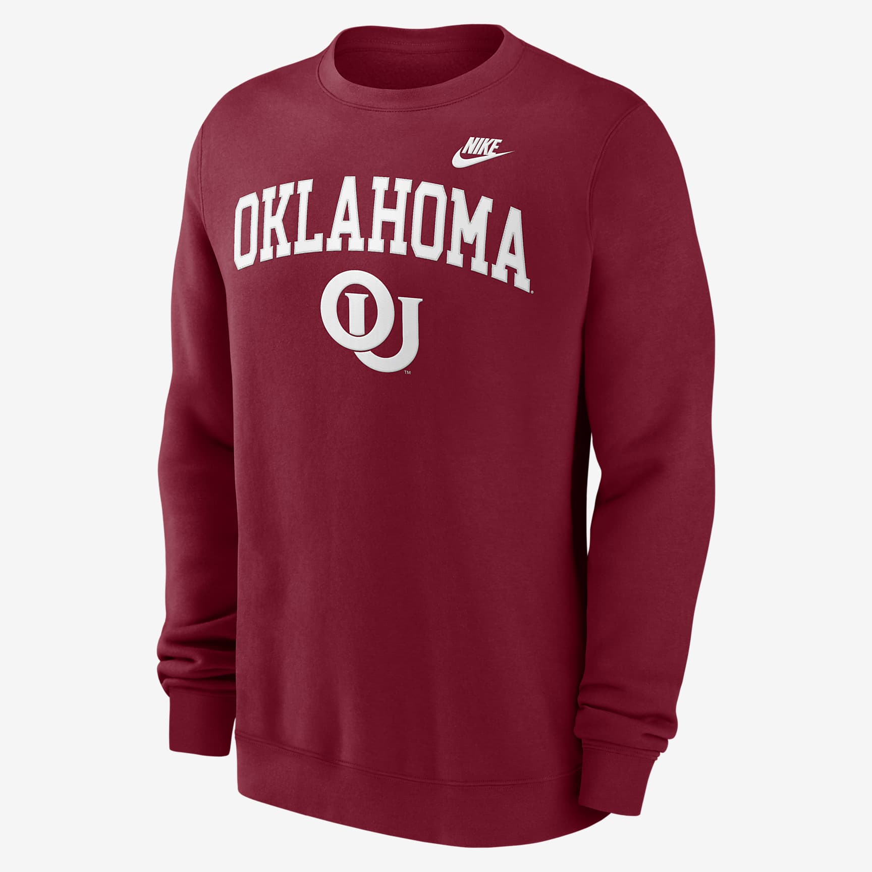 Oklahoma Sooners Legacy Classic Arch Over Logo Men's Nike College Pullover Crew