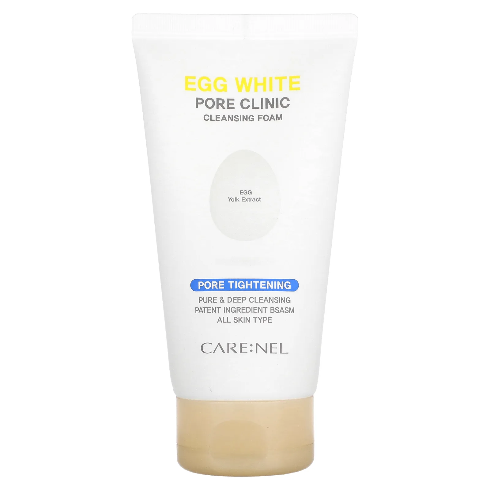 Care:Nel, Egg White, пенка для очищения пор, 150 мл (5,07 жидк. Унции)