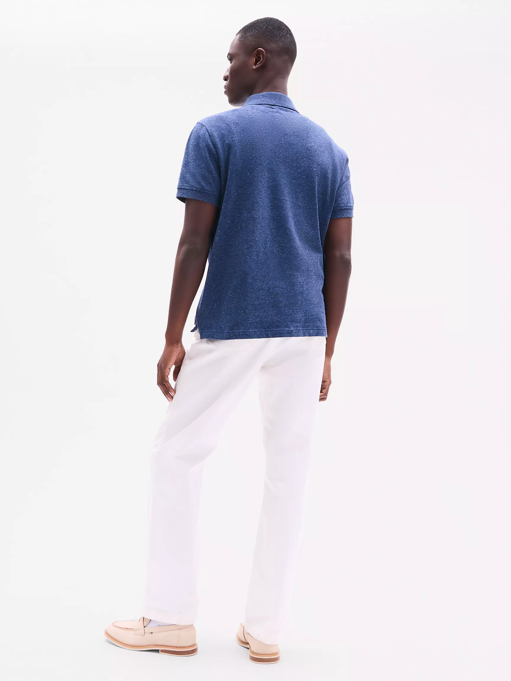 Мужское поло Tommy Hilfiger, Стандартное поло с логотипом Monotype из меланжевой ткани