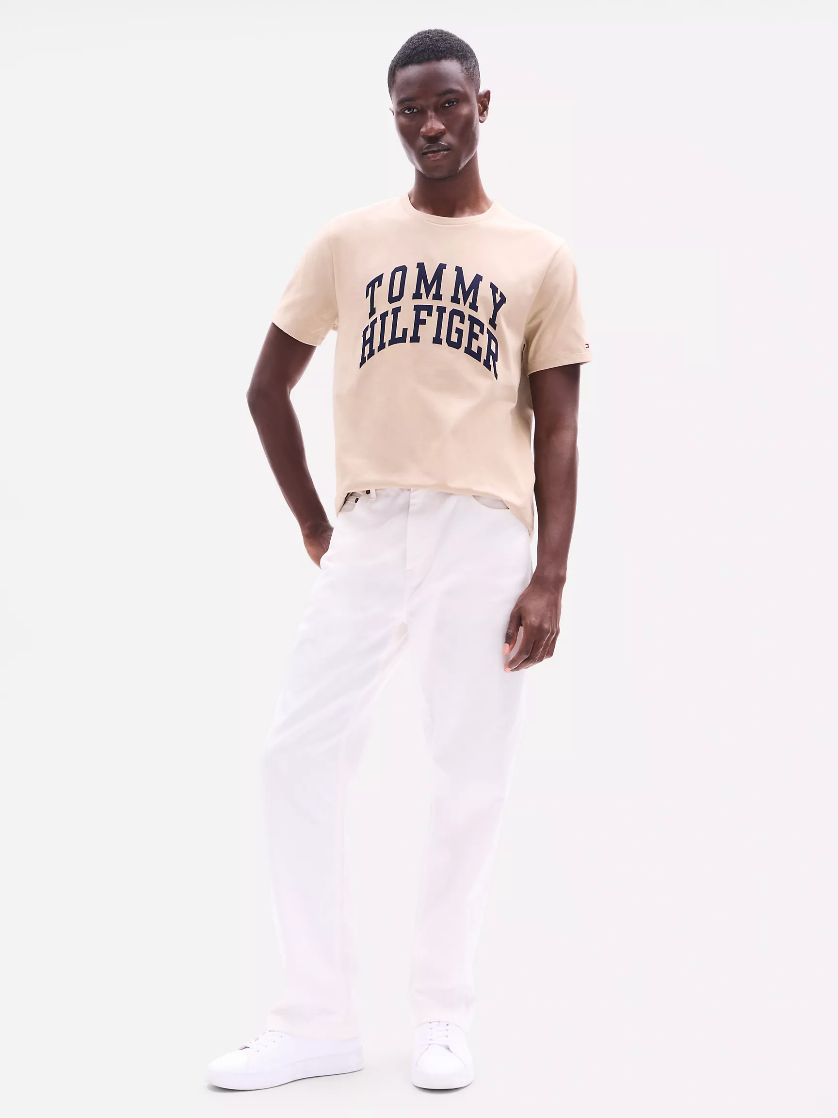 Мужская футболка Tommy Hilfiger, Футболка с логотипом в виде блоковых букв