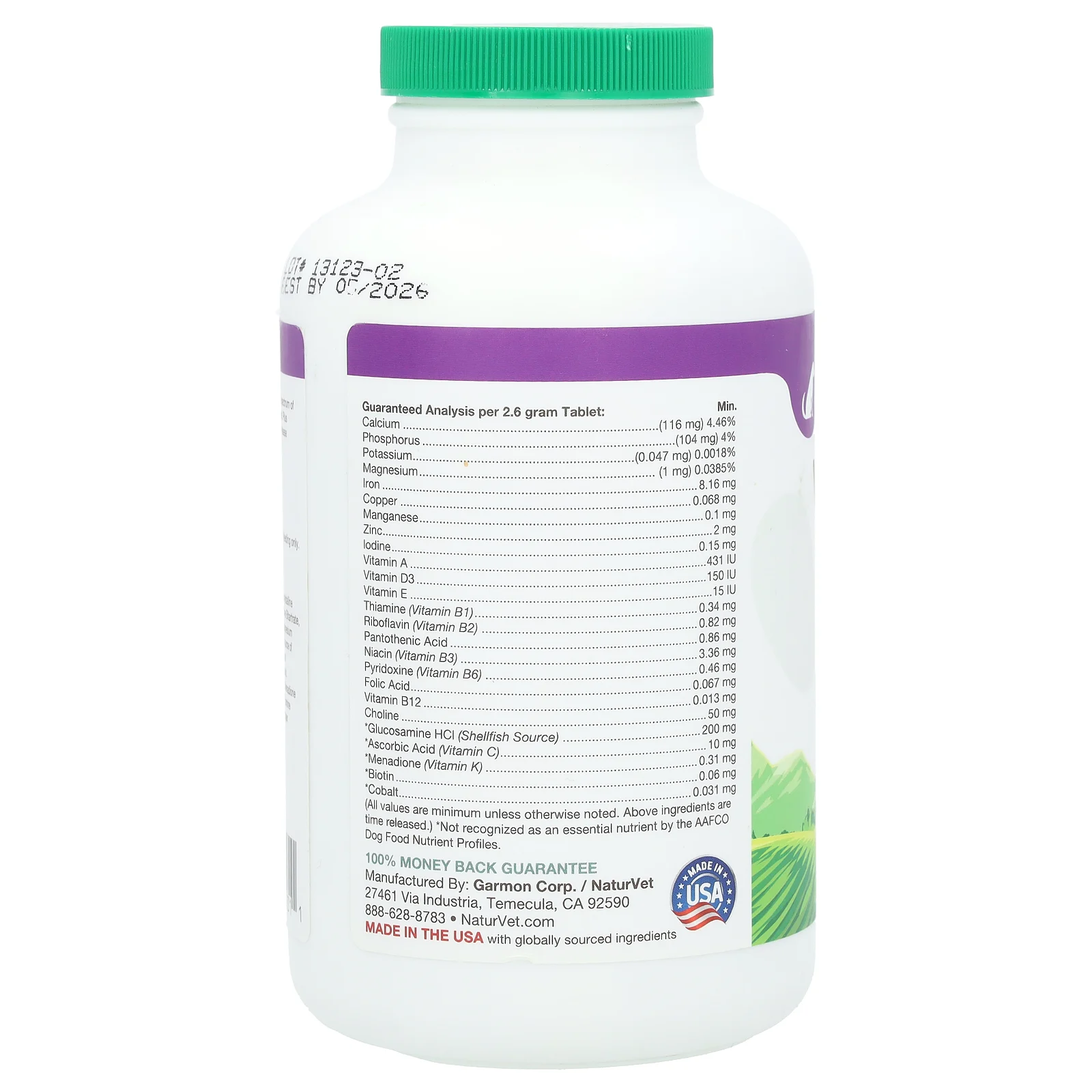 NaturVet, VitaPet Senior, витамины с глюкозамином, для ежедневной поддержки, 180 жевательных таблеток, 468 г (1 фунт)