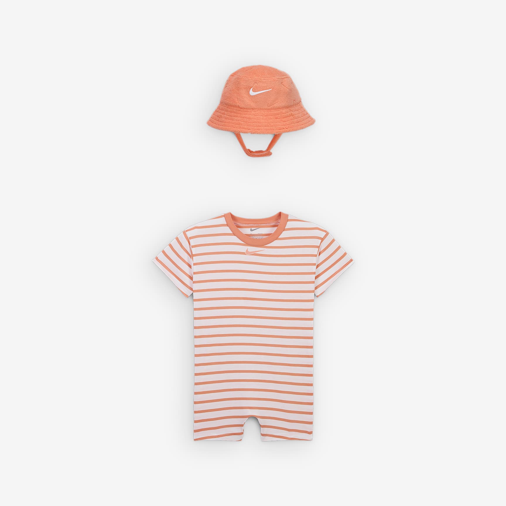 Nike Baby (12-24M) Short Sleeve Romper with Bucket Hat