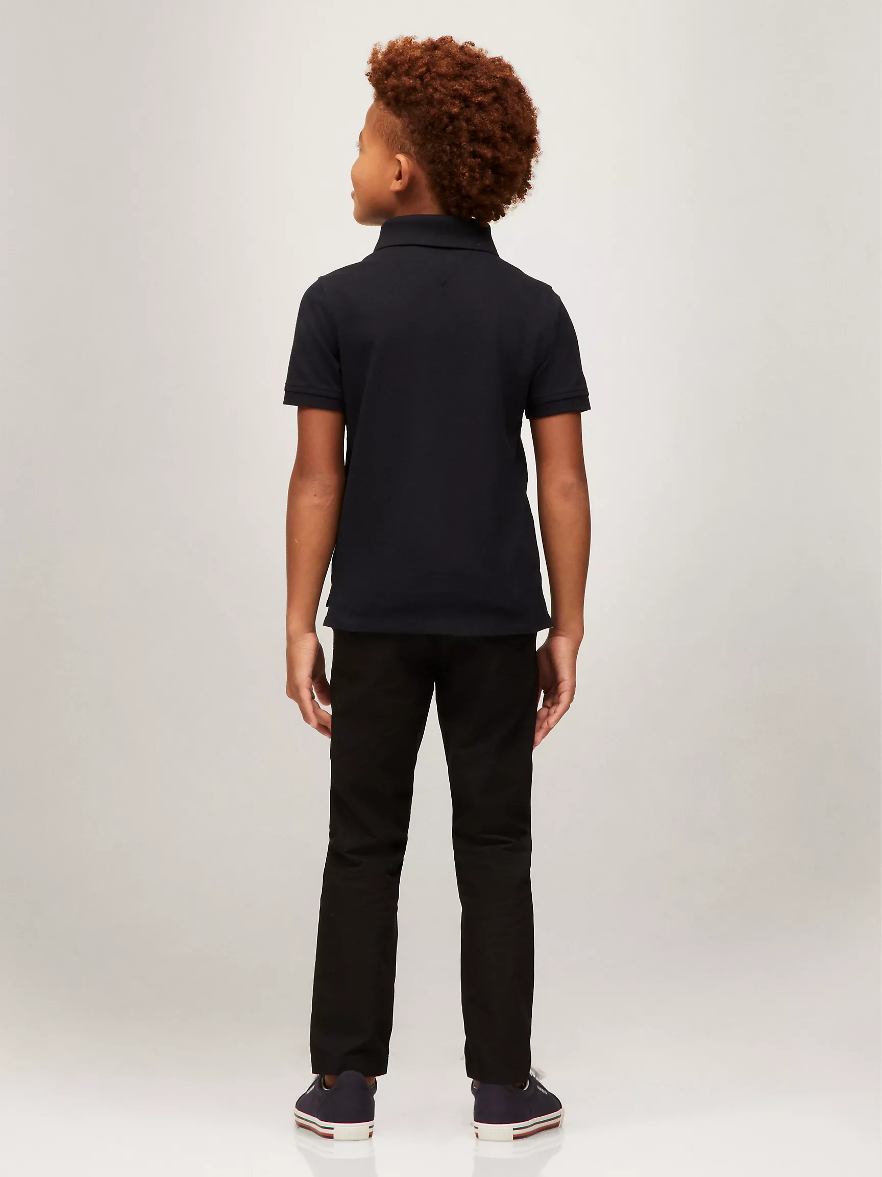 Рубашка-поло для мальчиков Tommy Hilfiger, Детское поло с коротким рукавом и флаговыми полосками