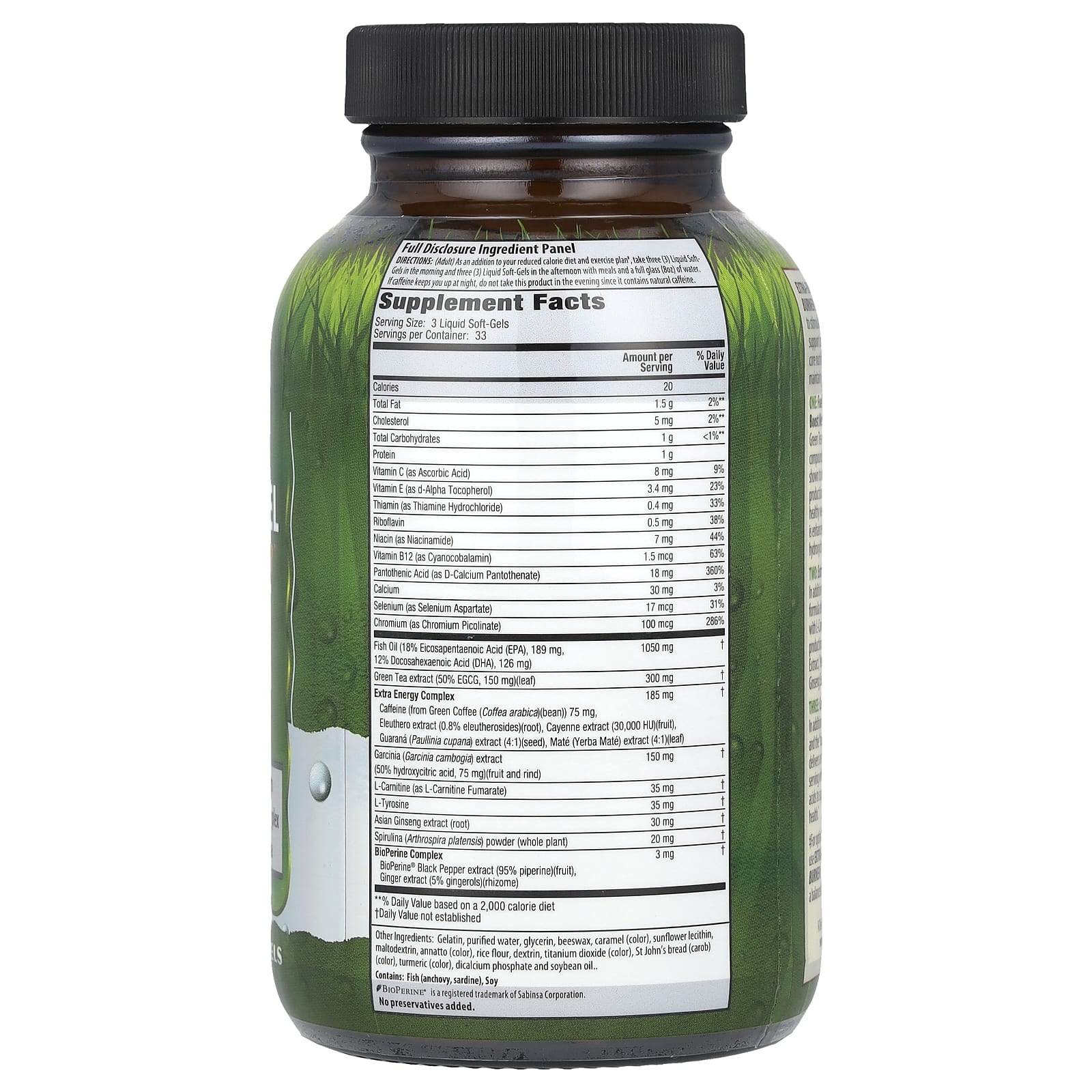 Irwin Naturals, Extra-Energy Thermo-Fuel Max Fat Burner, 100 мягких таблеток