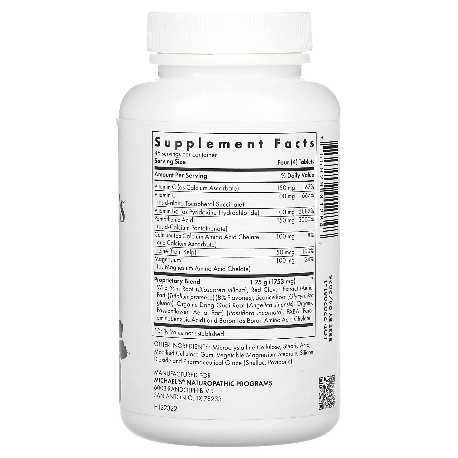 Michael's Naturopathic, Для женщин, 180 вегетарианских таблеток