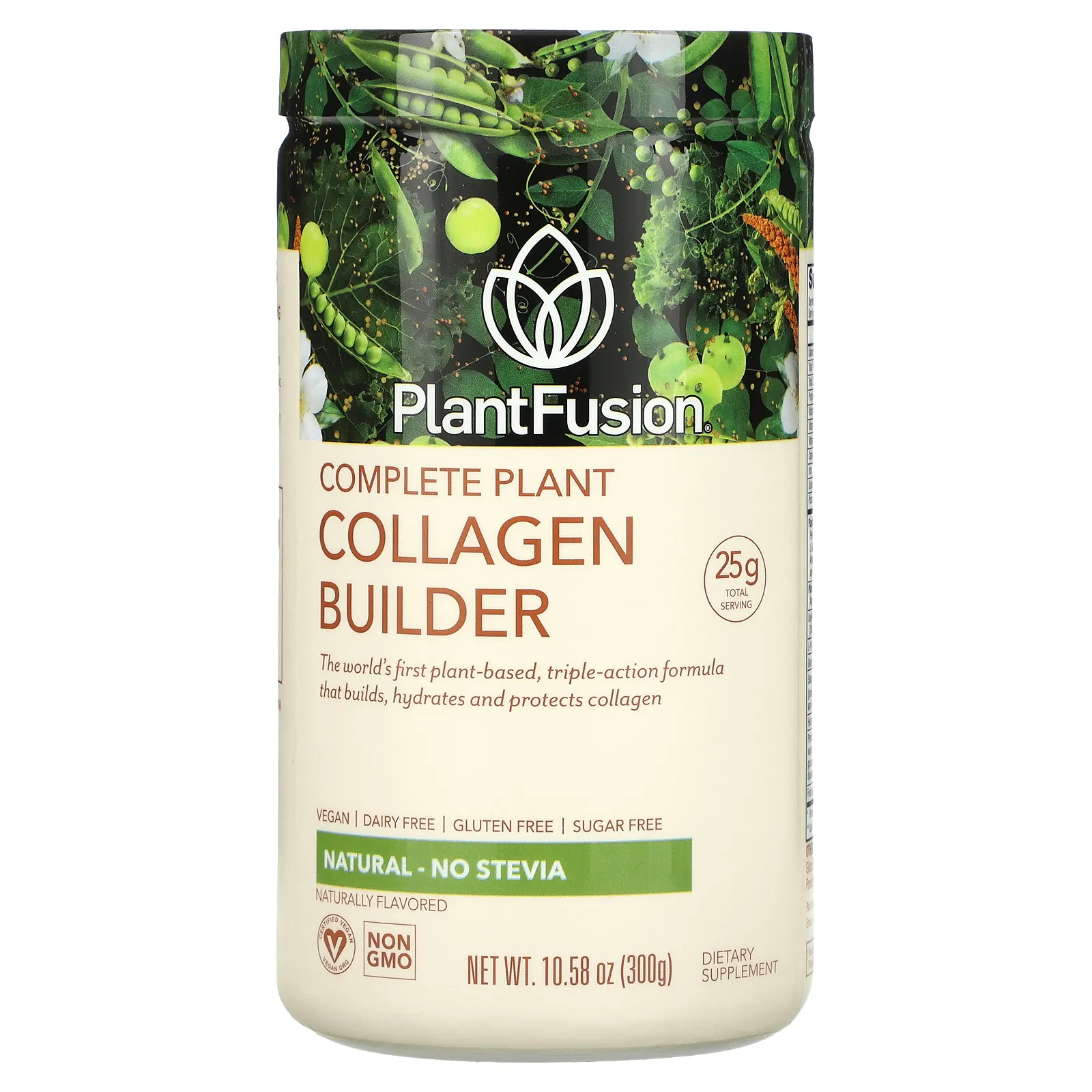 PlantFusion, комплексная добавка с растительным коллагеном, натуральный вкус, 300 г (10,58 унций)