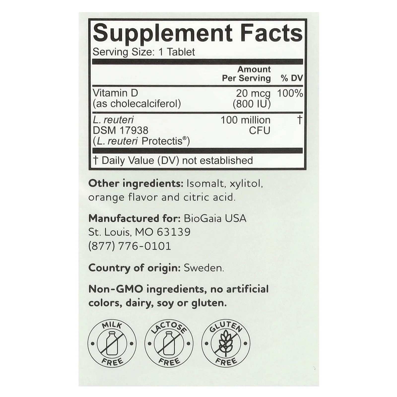 BioGaia, Protectis Kids, Immune Active, вкус апельсина, 30 жевательных таблеток с пробиотиками