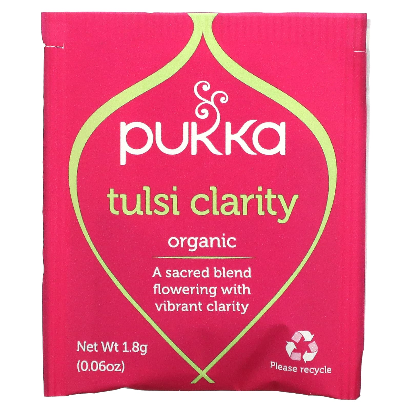 Pukka Herbs, Органический травяной чай, тулси ясность, без кофеина, 20 пакетиков, 36 г (1,27 унции)