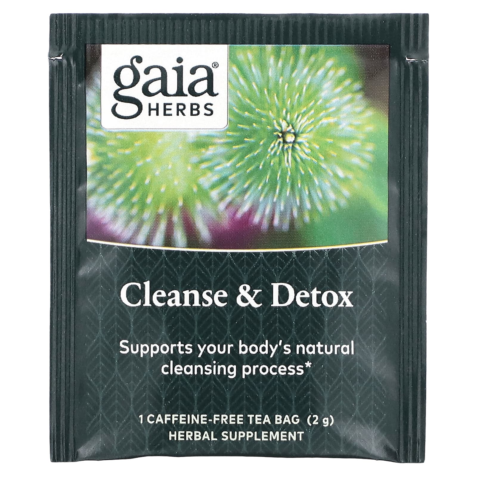 Gaia Herbs, очищение и детокс, без кофеина, 16 чайных пакетиков, 32 г (1,13 унции)