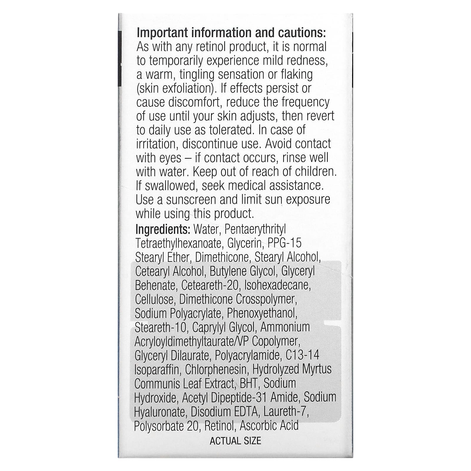 Neutrogena, Rapid Wrinkle Repair, крем для кожи вокруг глаз с ретинолом, без отдушек, 14 г (0,5 унции)