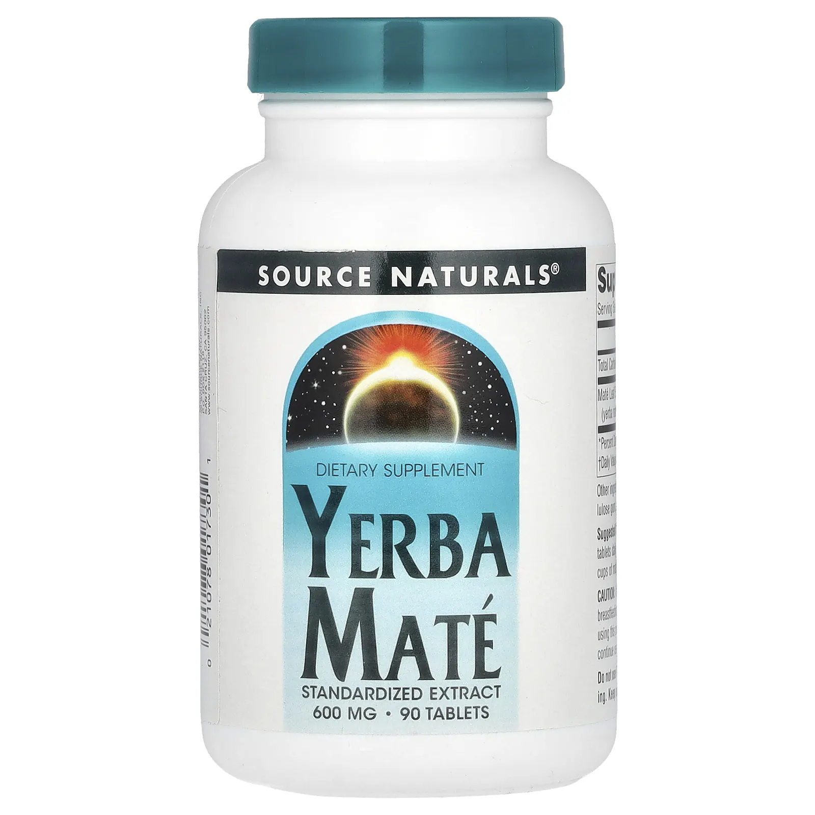 Source Naturals, Парагвайский чай (мате), 600 мг, 90 таблеток