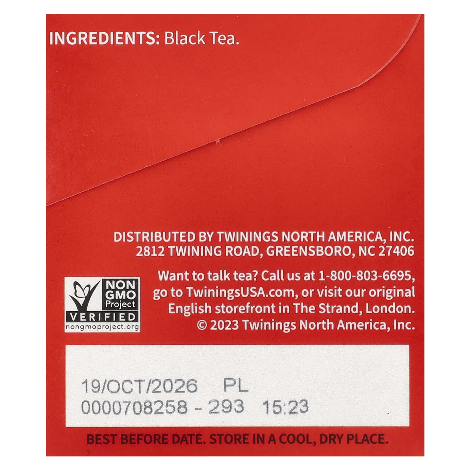 Twinings, чистый черный чай, английский завтрак, экстракрепкий, 20 чайных пакетиков, 50 г (1,76 унции)