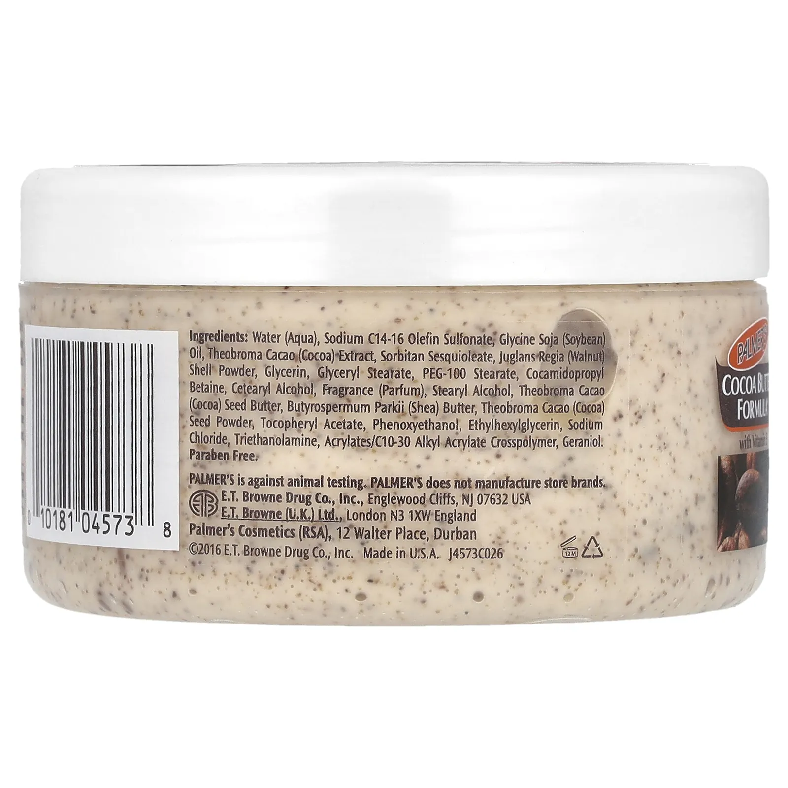 Palmer's, Формула кокосового масла с витамином Е, скраб для тела с какао, 7 унций (200 г)