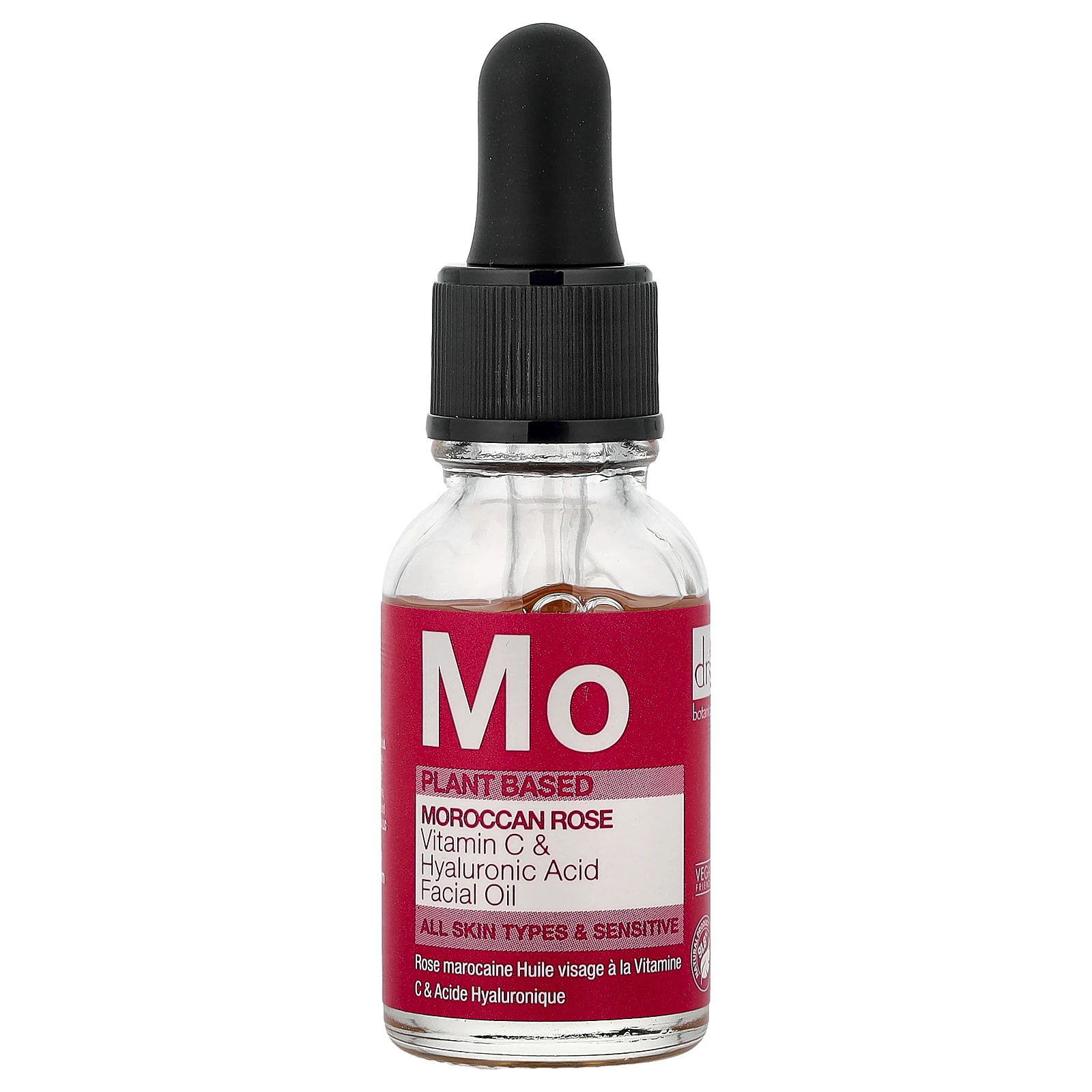 Dr. Botanicals, Марокканская роза, витамин C и масло для лица с гиалуроновой кислотой, для всех типов и чувствительной кожи, 15 мл (0,51 жидк. Унции)