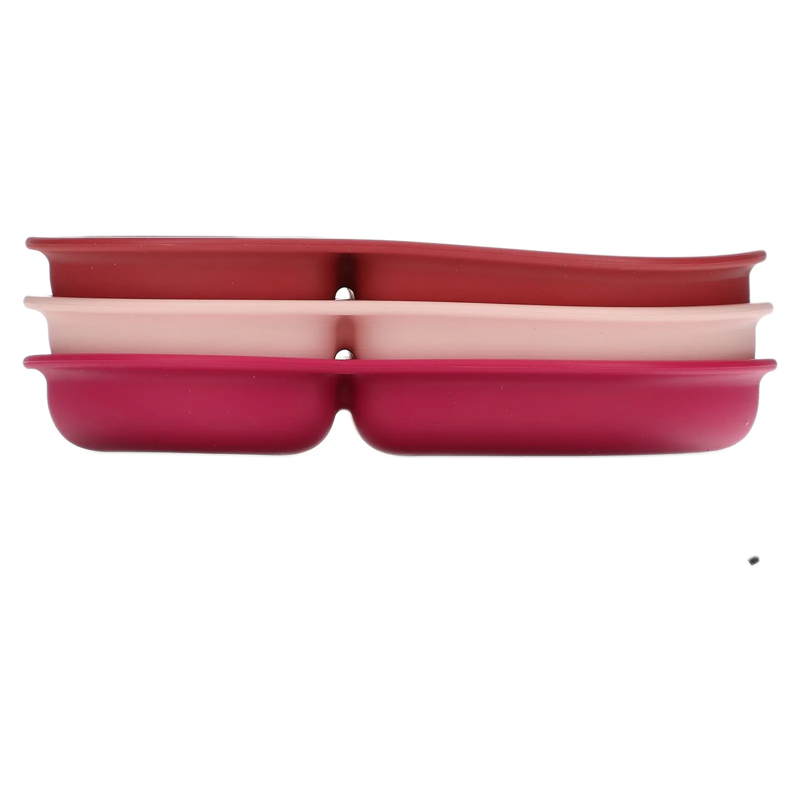 Boon, Chow, разделенный набор силиконовых тарелок, от 6 месяцев, розовый, 3 шт.