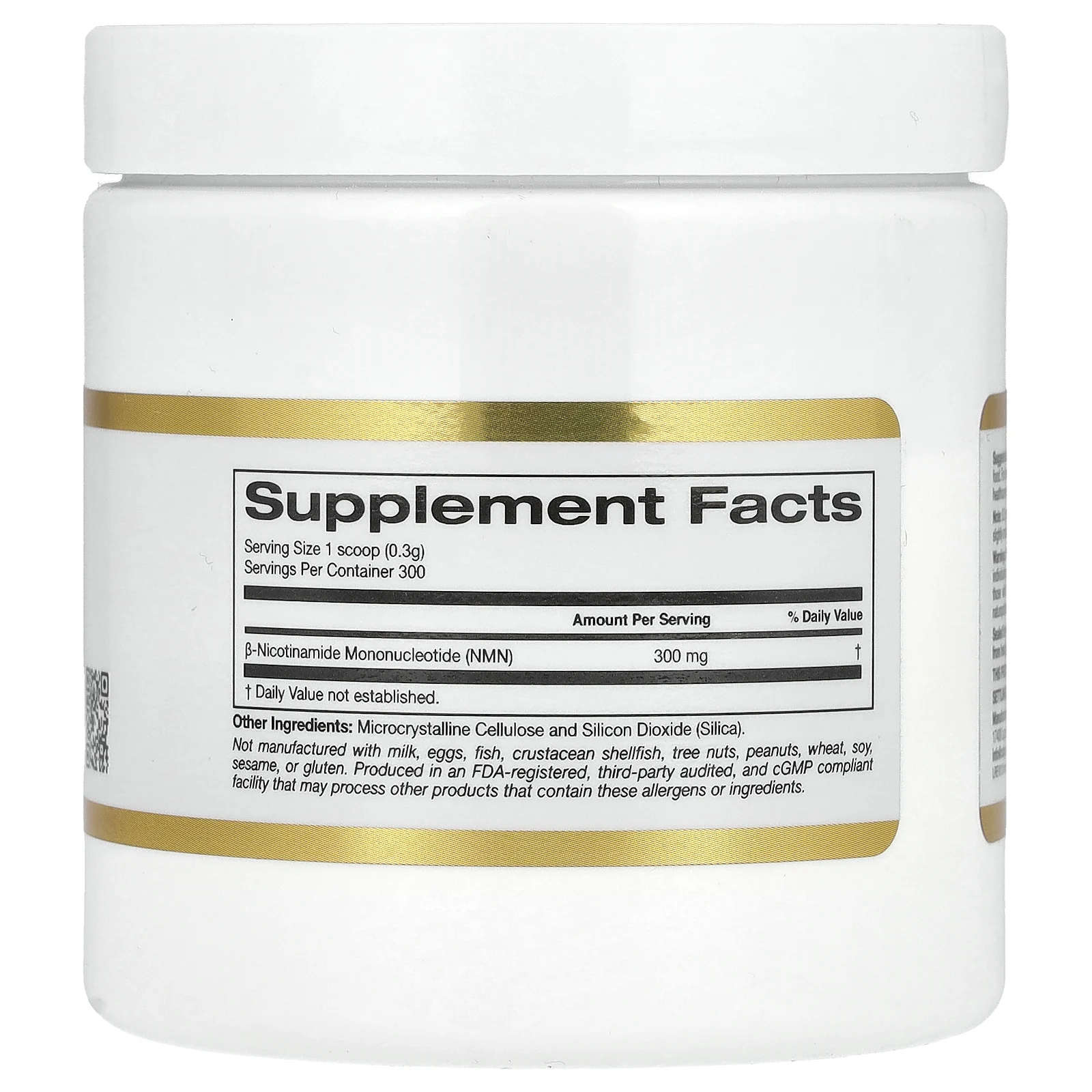 California Gold Nutrition, NMN в порошке, 300 мг, 90 г (3,2 унции)