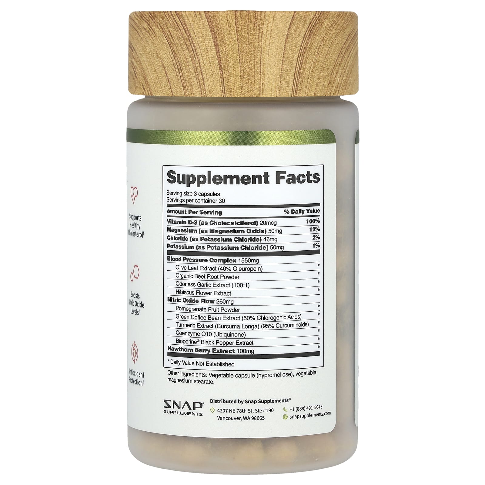 Snap Supplements, Heart Health`` 90 капсул