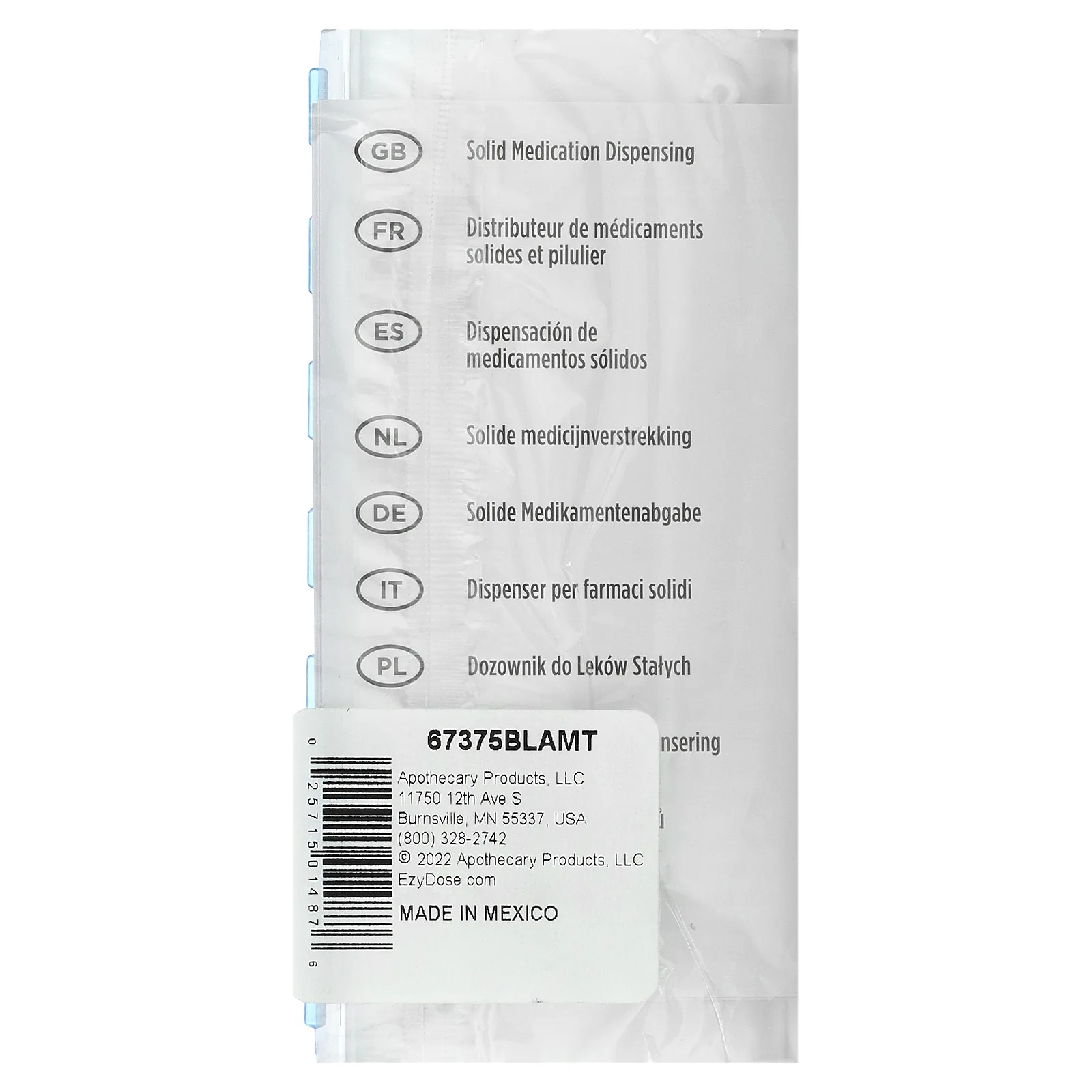 Ezy Dose, еженедельный план приема таблеток, 1 шт.