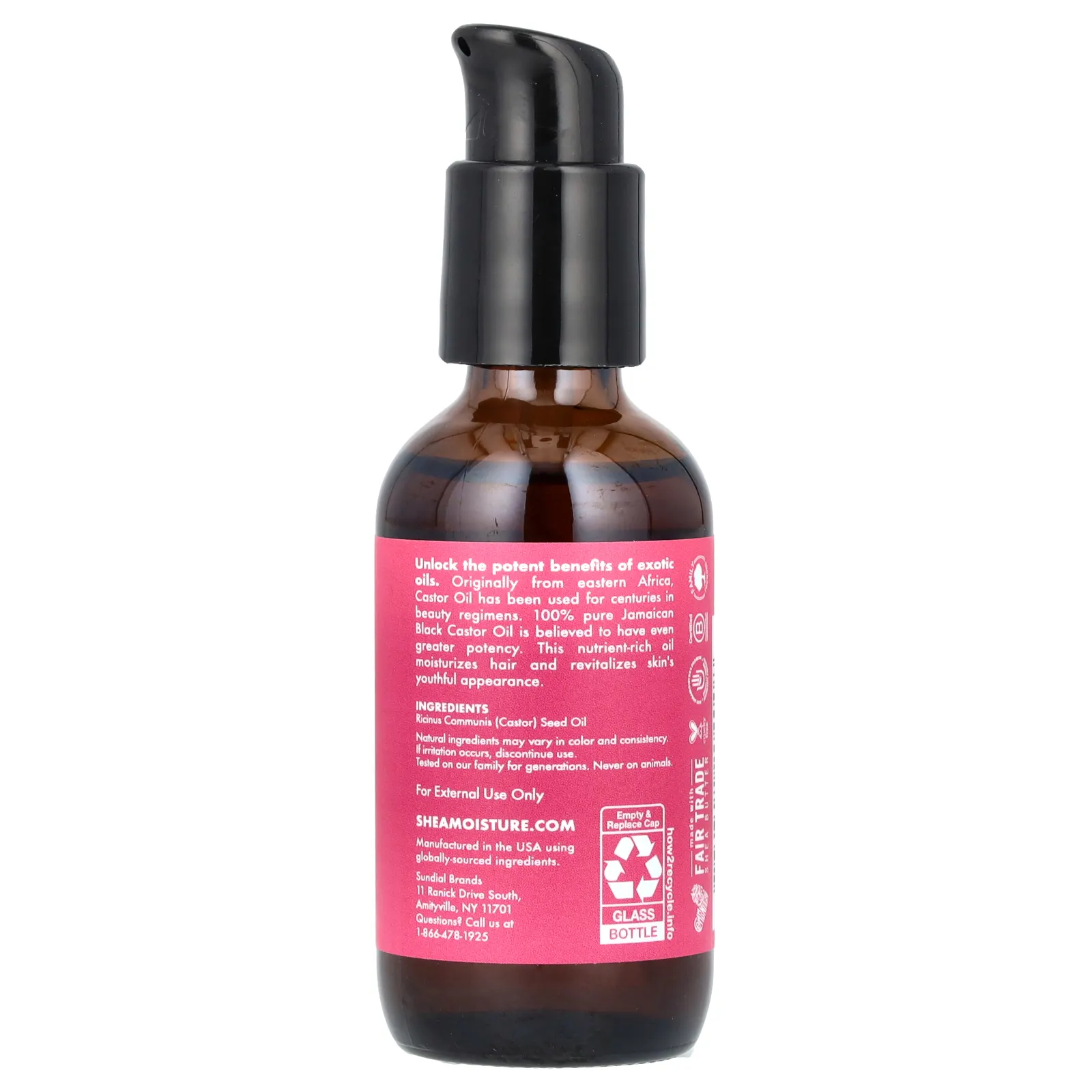 SheaMoisture, 100% чистое ямайское черное касторовое масло, 47 мл (1,6 жидк. Унции)