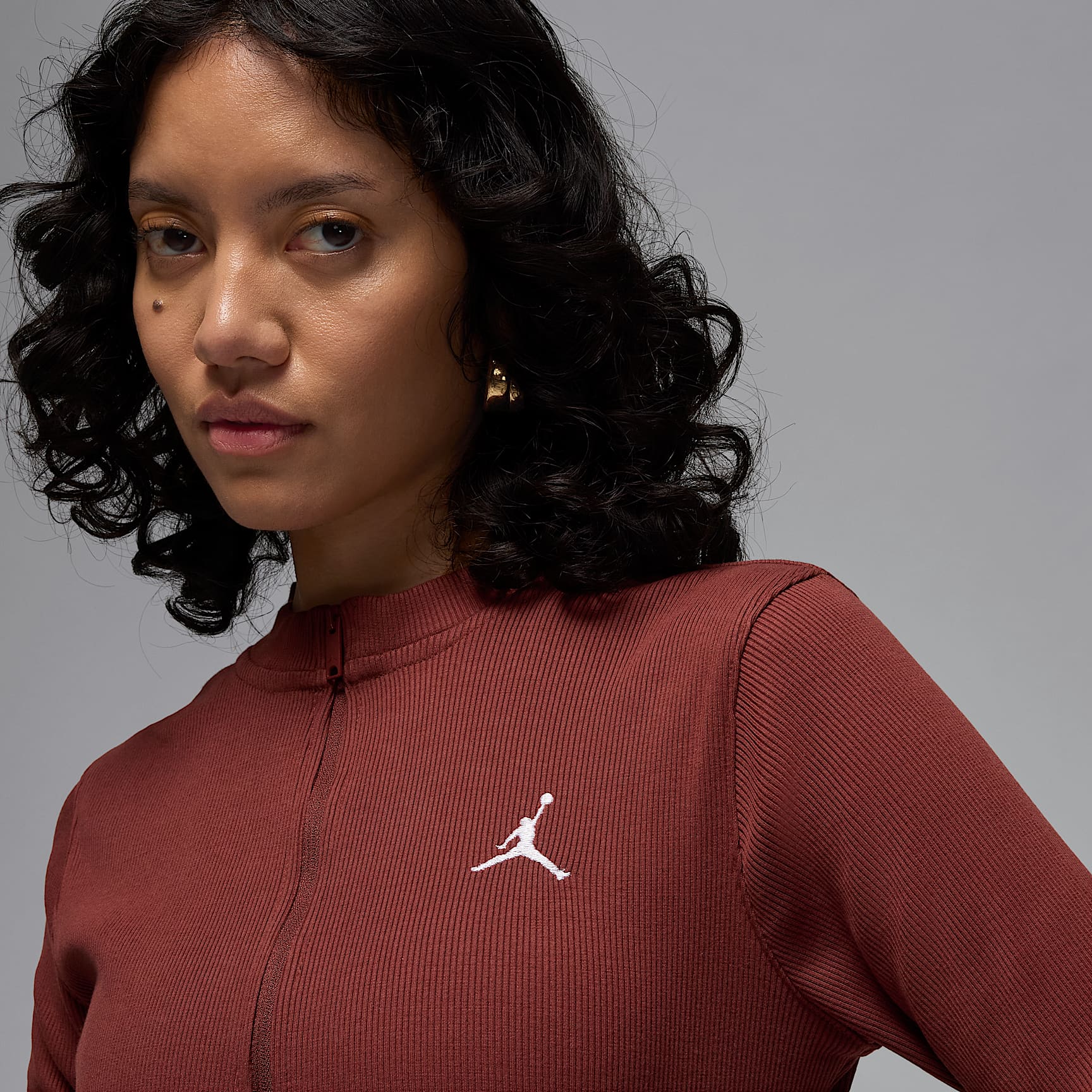 Jordan Women's 1/2-Zip Long-Sleeve Knit Dress