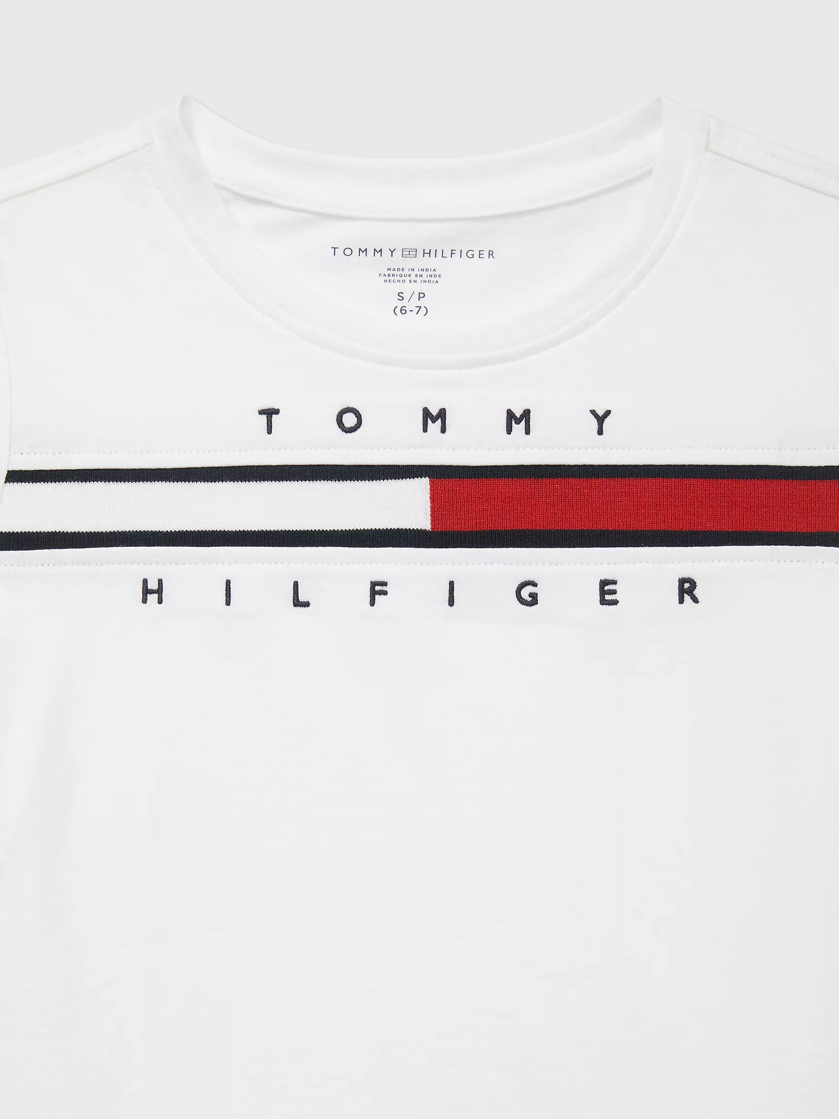 Футболка для девочек Tommy Hilfiger, Детская футболка с флаговыми полосками
