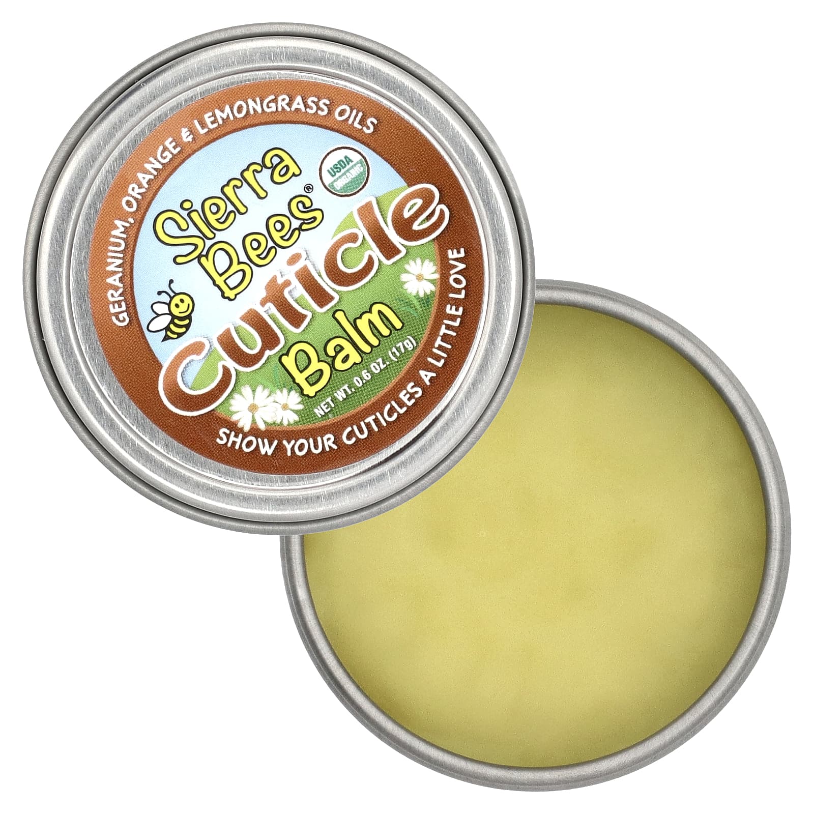 Sierra Bees, бальзам для ухода за кутикулой, герань, апельсин и лемонграсс, 17 г (0,6 унции)