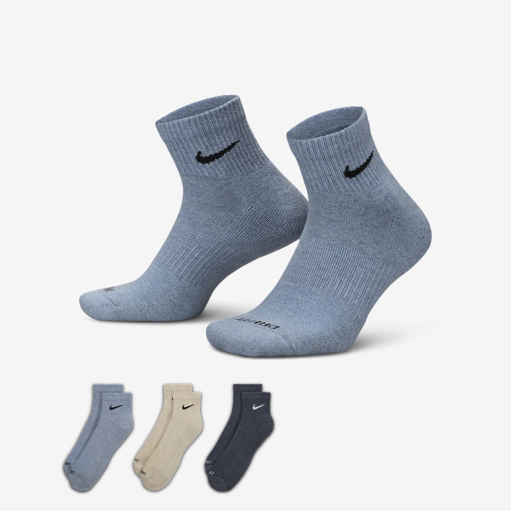 Nike Everyday Plus Cushioned Training Ankle Socks (3 Pairs)