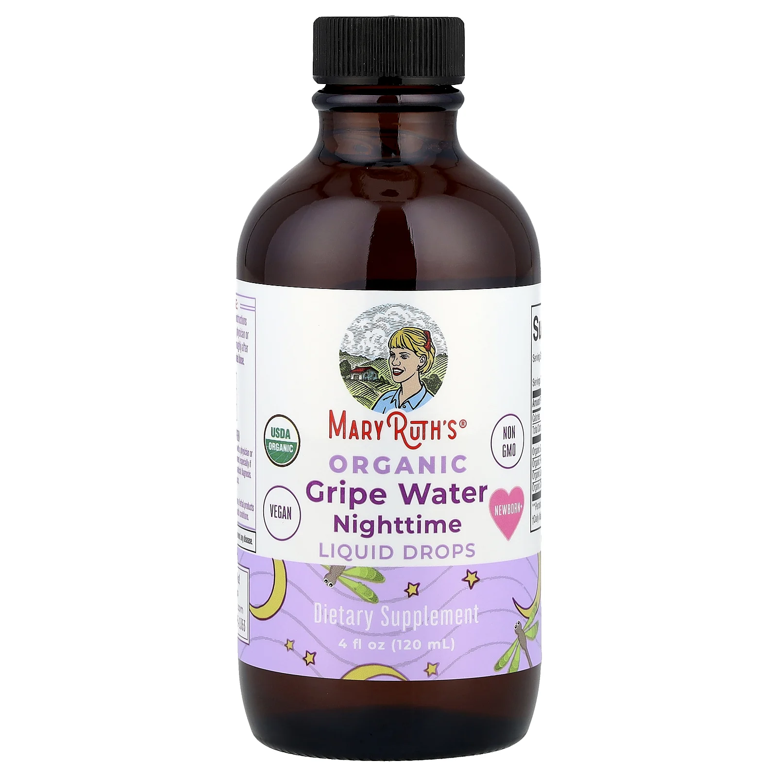 MaryRuth's, Organic Gripe Water, ночные жидкие капли, для новорожденных, 120 мл (4 жидк. Унции)
