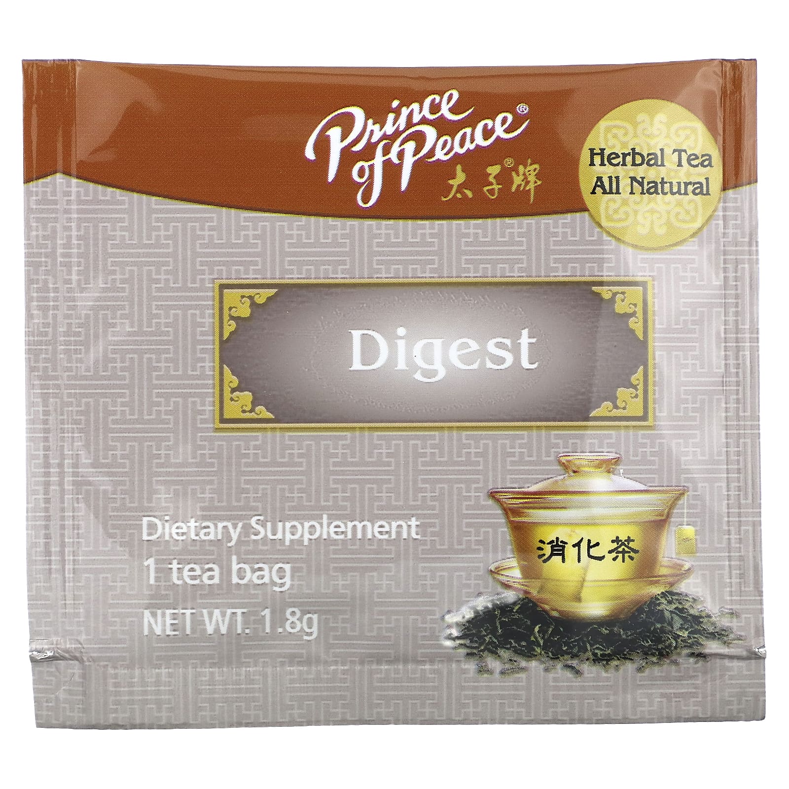 Prince of Peace, Herbal Tea, Digest, 18 чайных пакетиков, 32,4 г (1,14 унции)