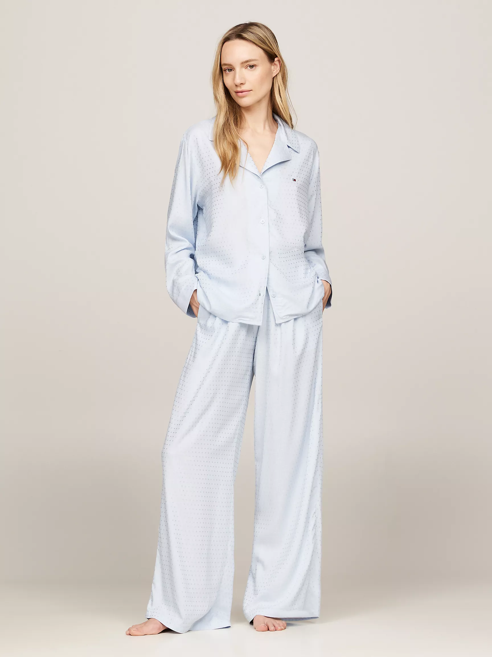 Женская одежда для сна Tommy Hilfiger, Пижамные штаны с жаккардовым узором в горошек