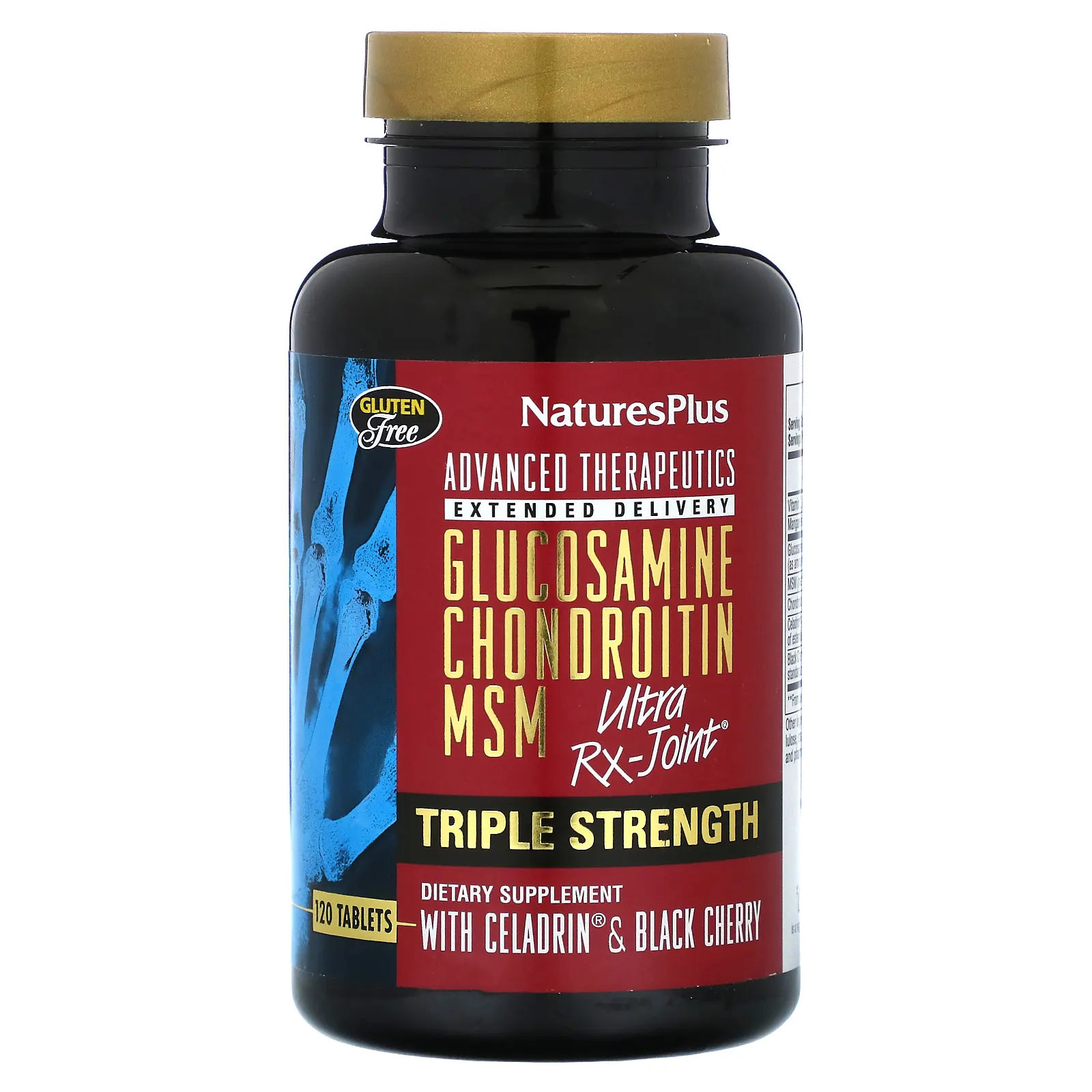 NaturesPlus, Advanced Therapeutics, глюкозамин, хондроитин и МСМ Ultra Rx-Joint, тройная сила, 120 таблеток