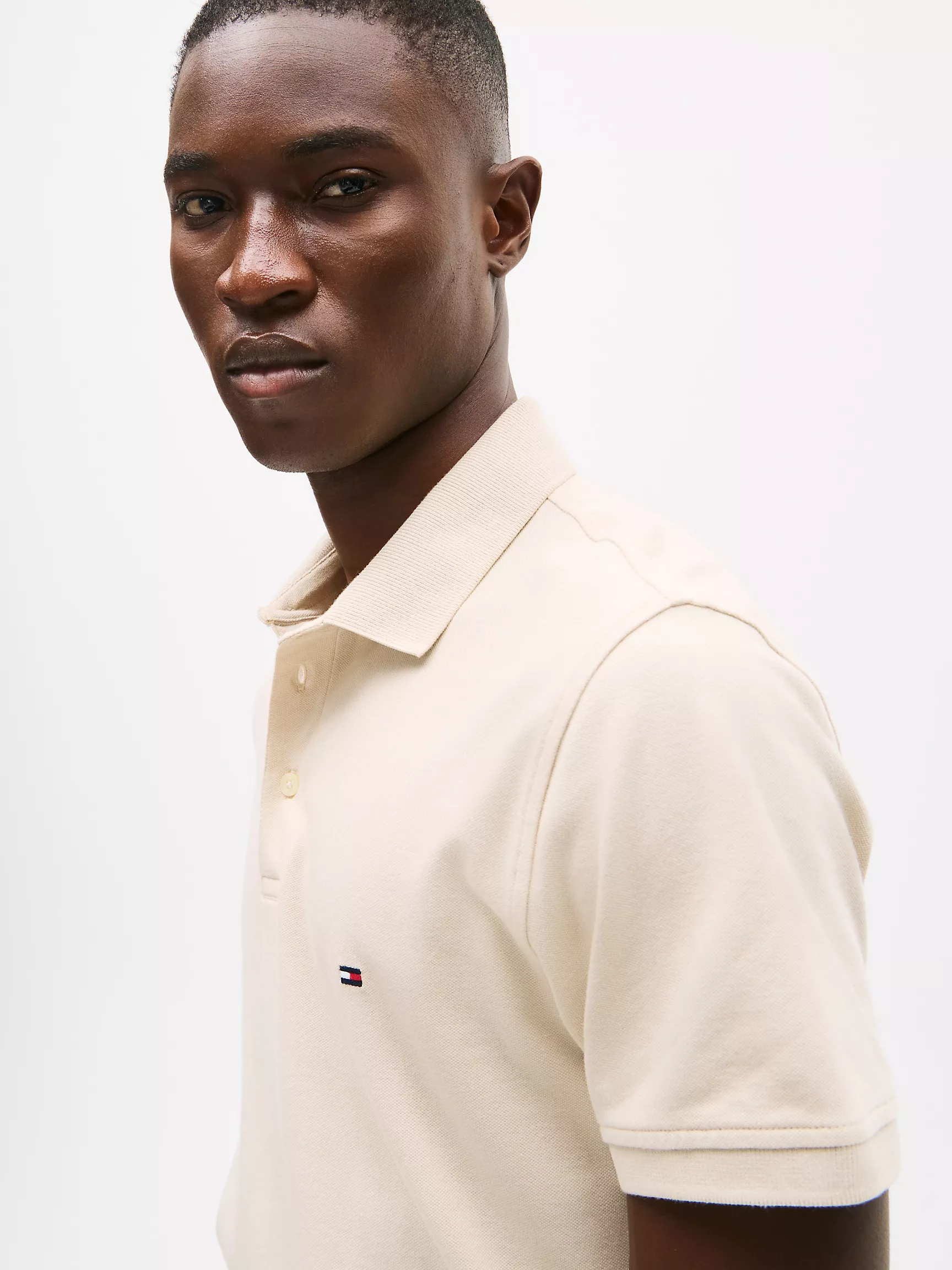 Мужское поло Tommy Hilfiger, Приталенное эластичное поло из пике